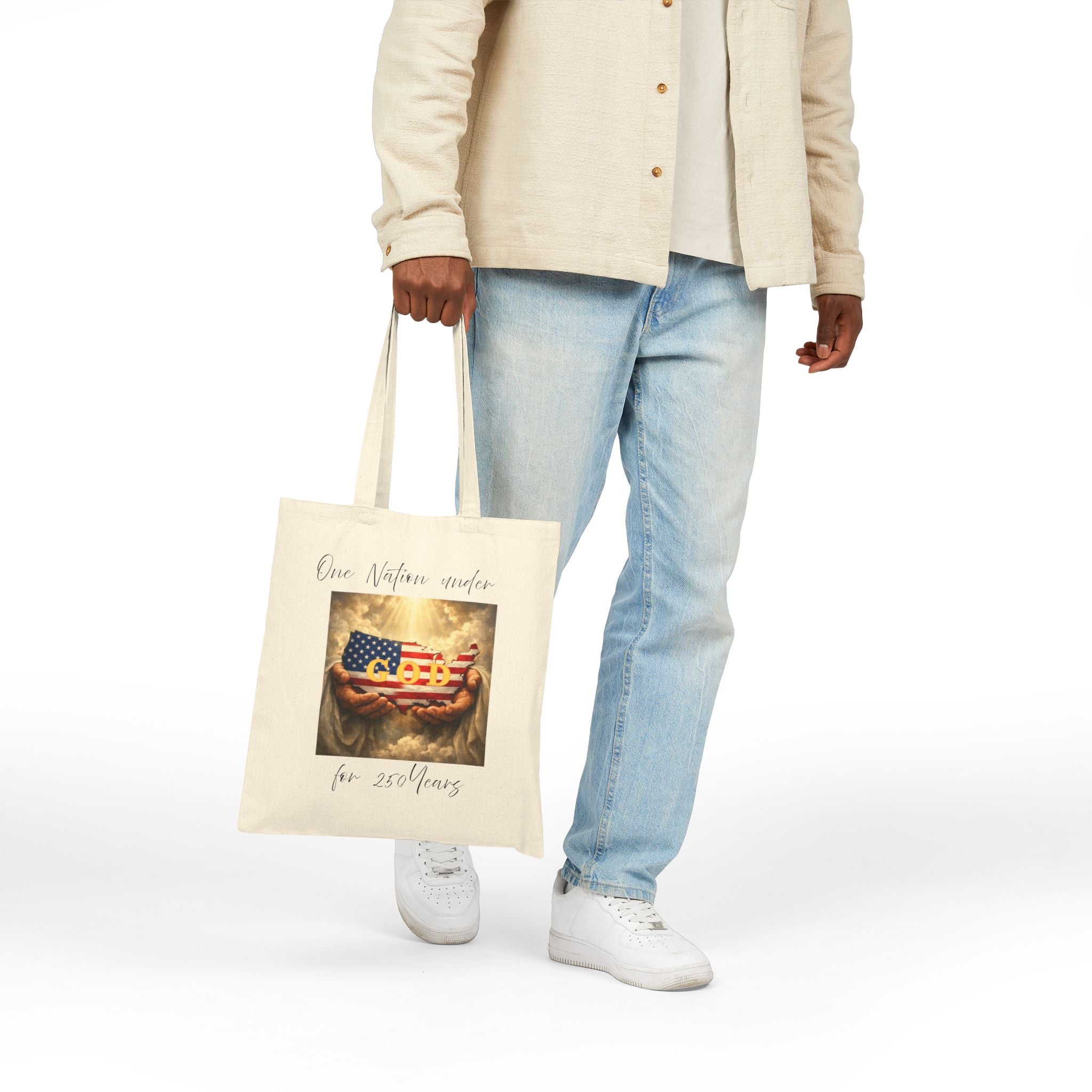 In God We Trust American Faith Cotton Canvas Tote Bag