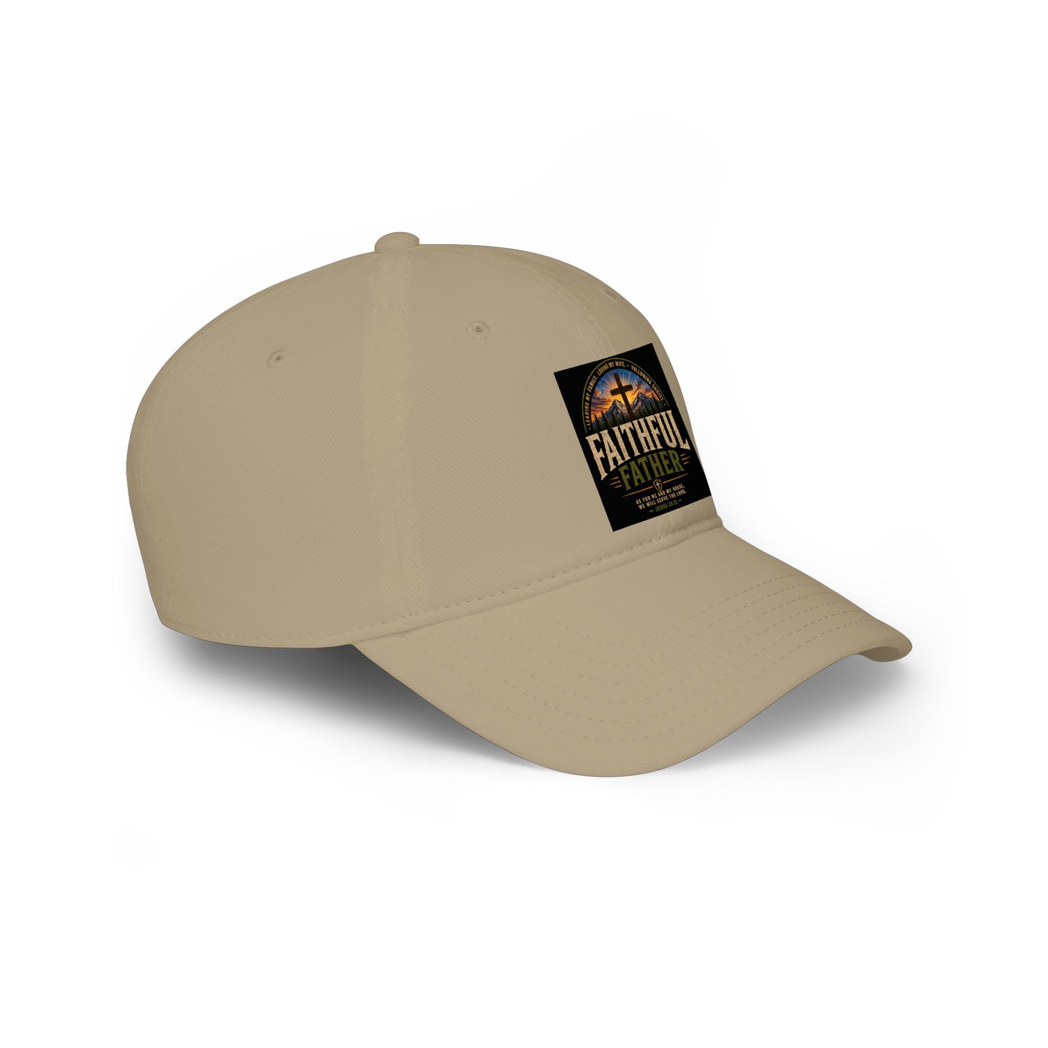 Faithful Father Christian Baseball Cap – Inspirational Dad Hat – Faith Based Low Profile Baseball Cap