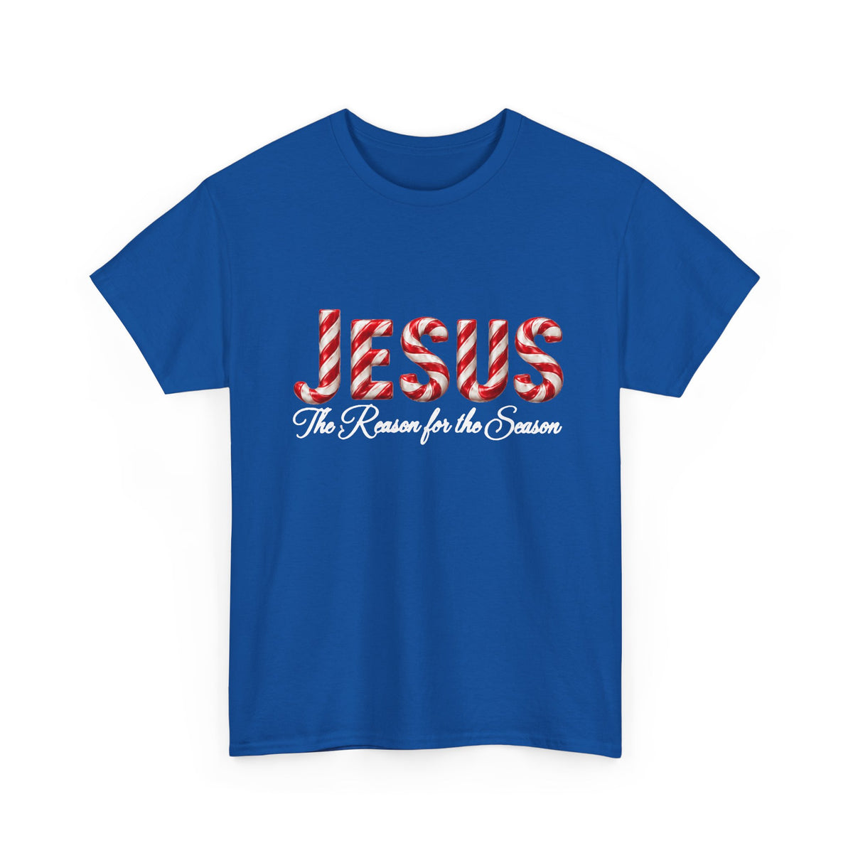 Jesus – The Reason for the Season Christmas T-Shirt | Christian Holiday Shirt Unisex Heavy Cotton Tee