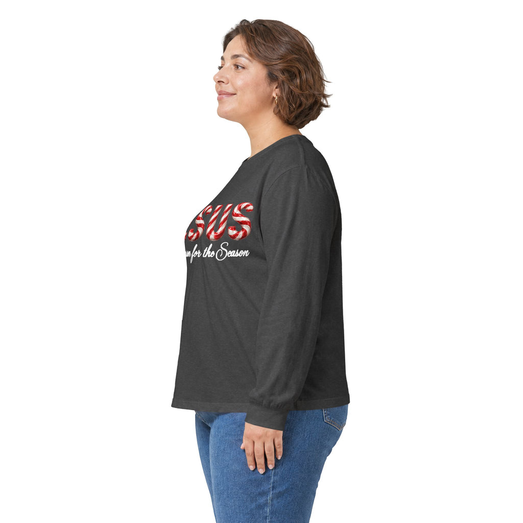 Jesus – The Reason for the Season Christmas Long Sleeve Shirt -Unisex Ultra Cotton Long Sleeve Tee