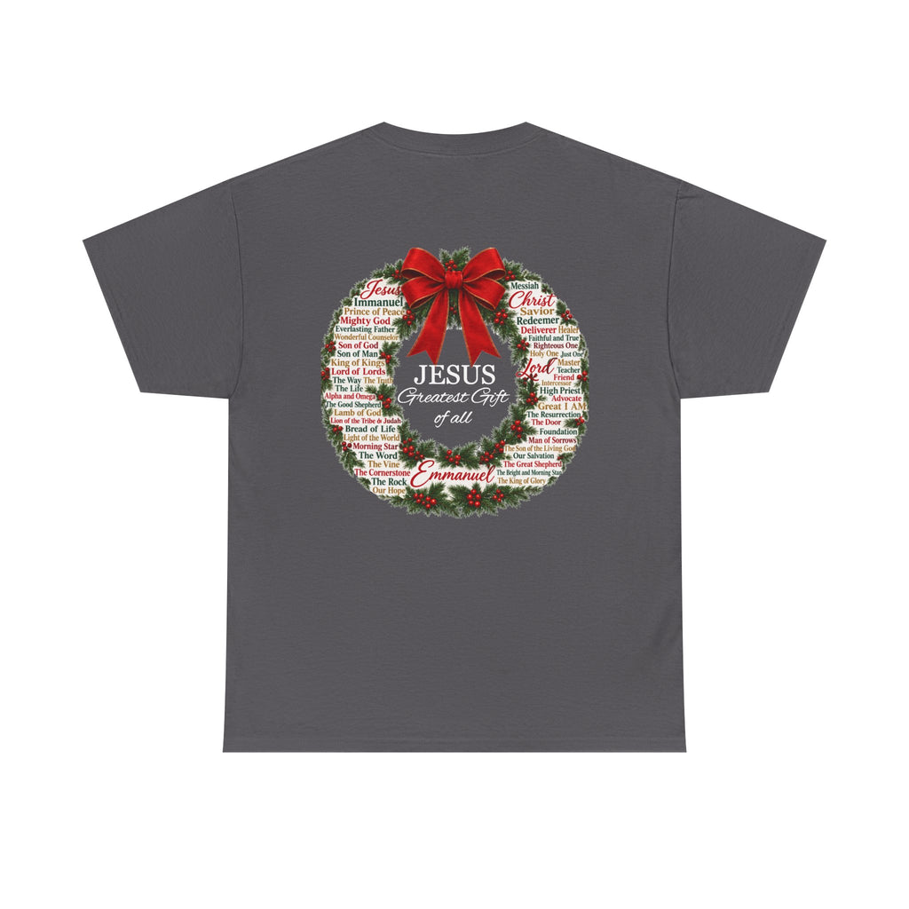 Jesus - Greatest Gift of All Christmas Wreath T-Shirt