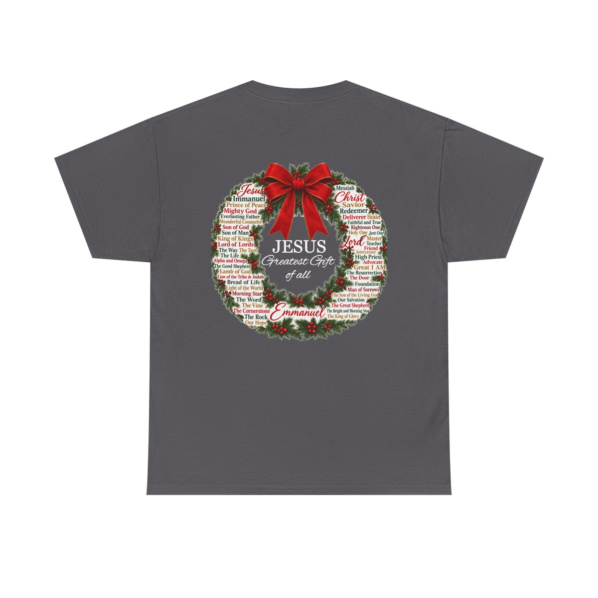 Jesus - Greatest Gift of All Christmas Wreath T-Shirt
