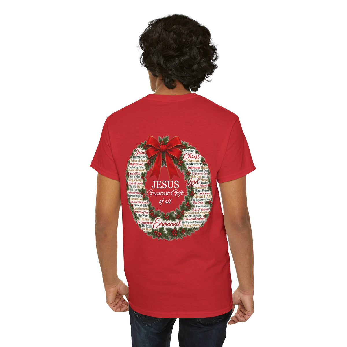 Jesus - Greatest Gift of All Christmas Wreath T-Shirt
