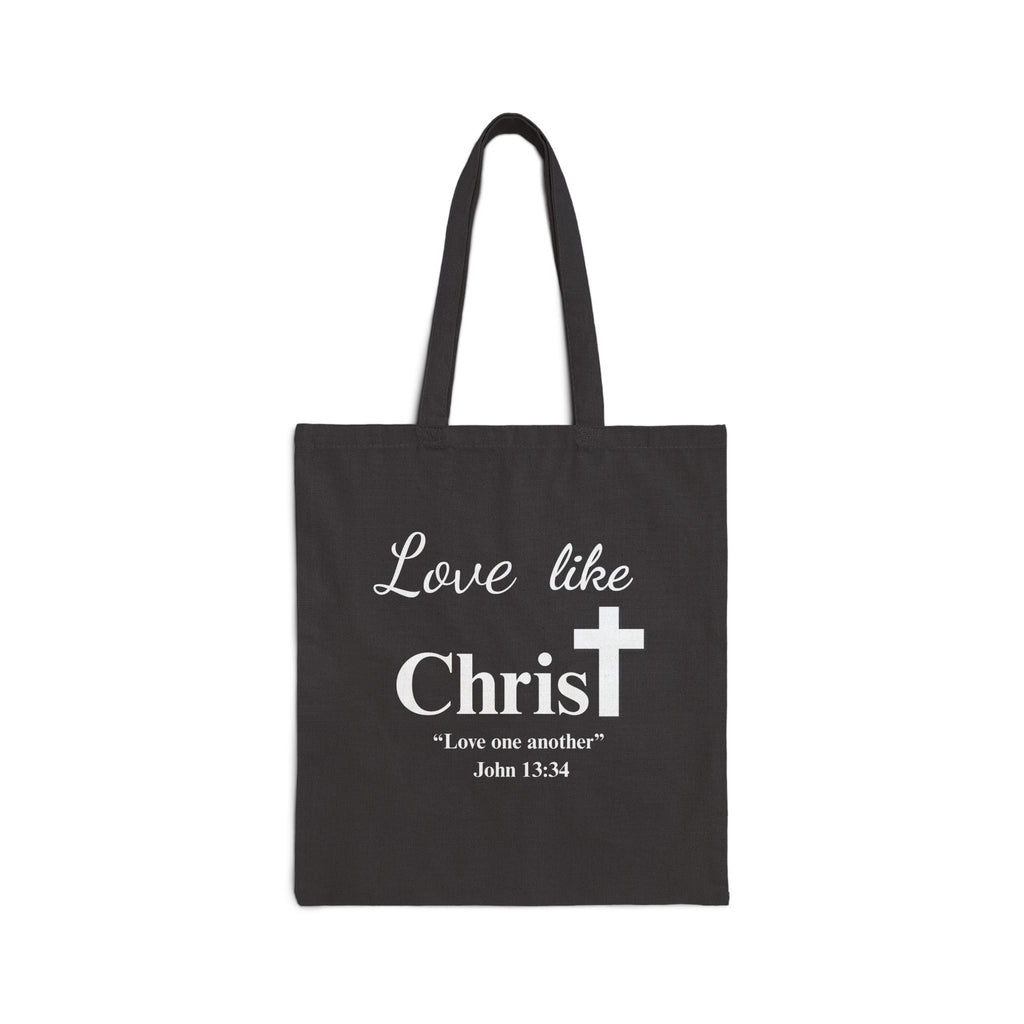 Love Like Christ Christian Cotton Canvas Tote Bag