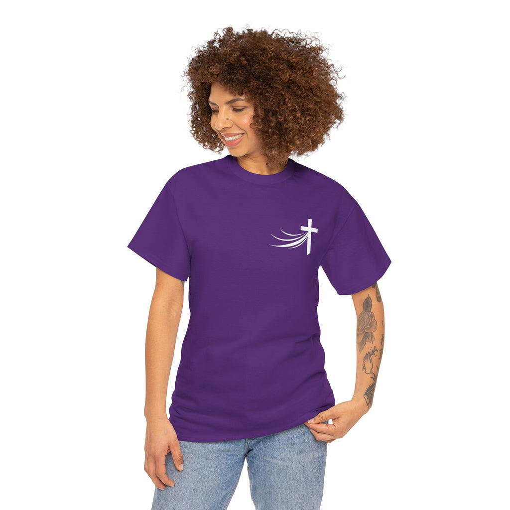 Christ Did It Christian T-Shirt – Cross & Swoosh Faith Tee