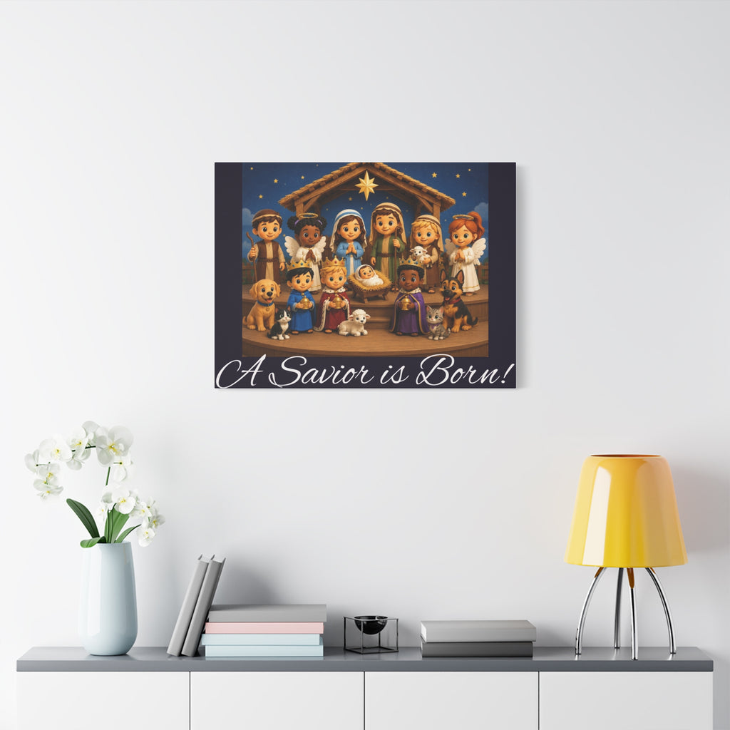 A Savior Is Born Nativity Christmas Wall Art