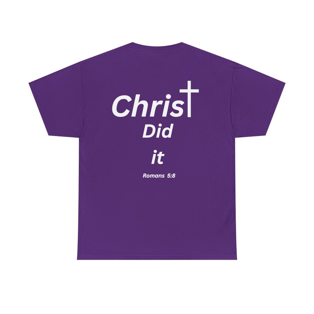 Christ Did It Christian T-Shirt – Cross & Swoosh Faith Tee