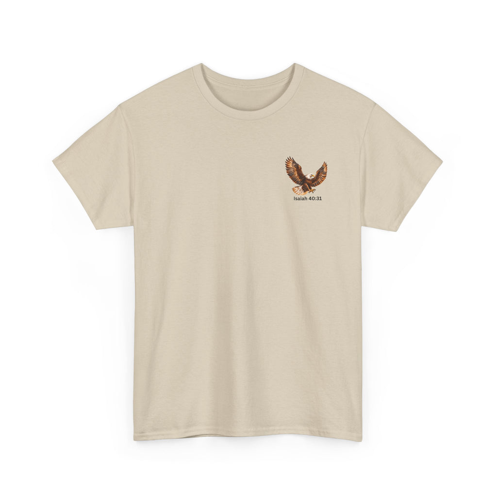Rise Up on Wings Like Eagles – Isaiah 40:31 Christian Faith T-Shirt-Unisex Heavy Cotton Tee