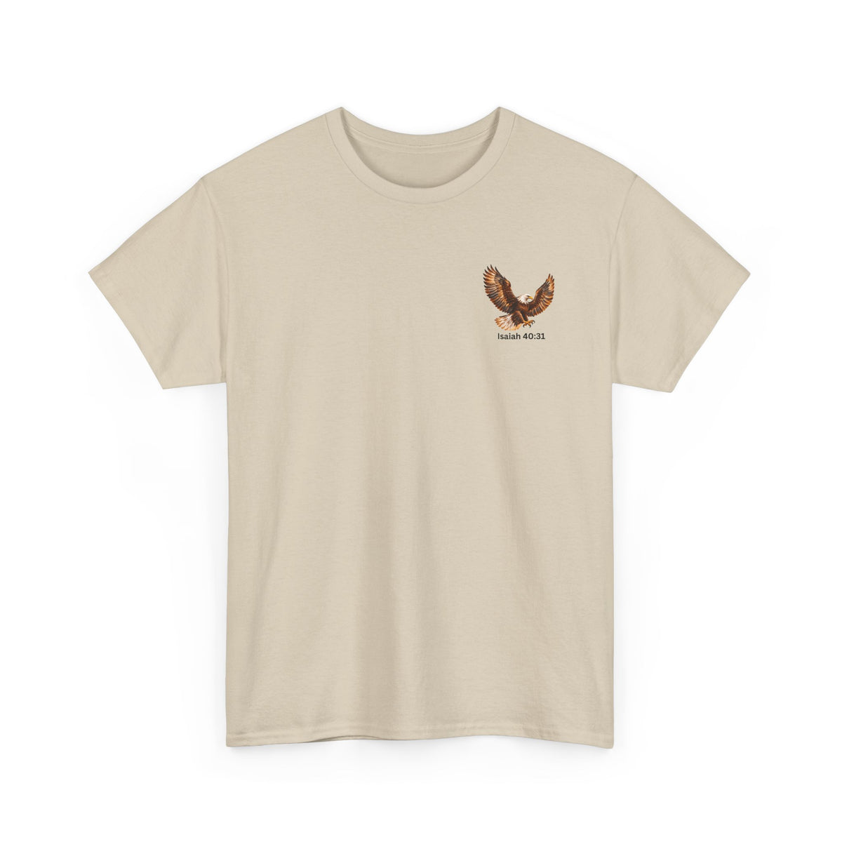 Rise Up on Wings Like Eagles – Isaiah 40:31 Christian Faith T-Shirt-Unisex Heavy Cotton Tee