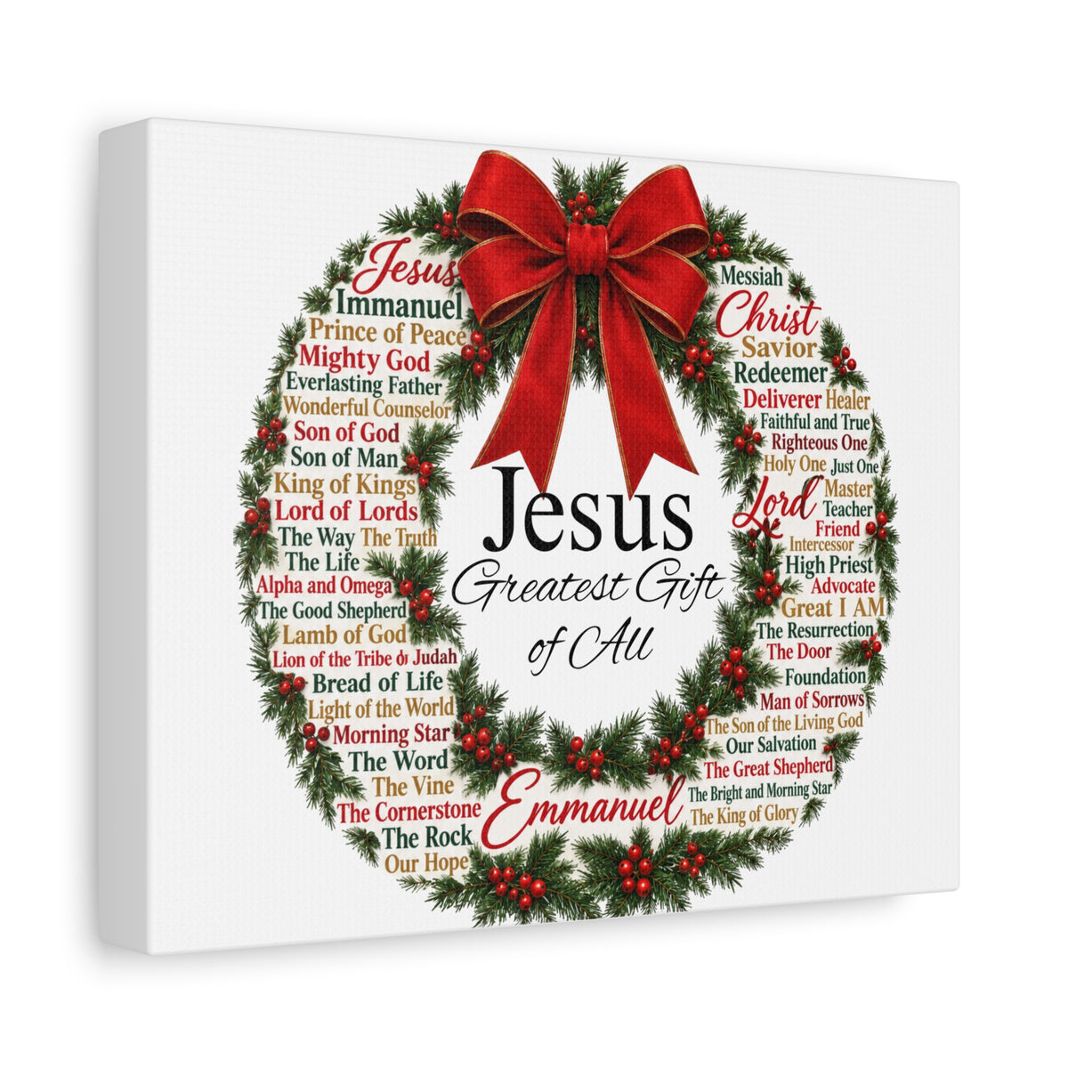 Jesus - Greatest Gift of All Canvas, Wall Art