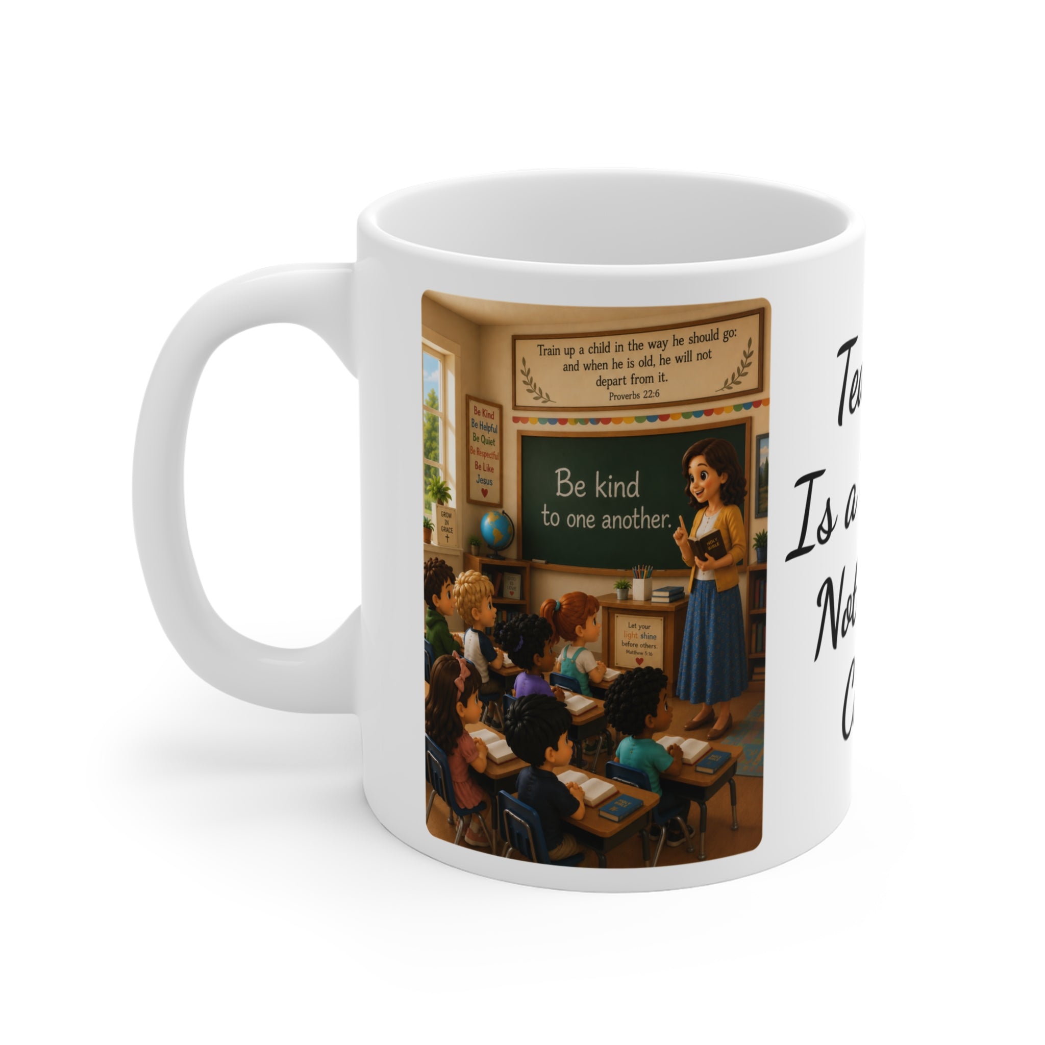 To Teach Is to Inspire – Proverbs 22:6 Christian Teacher Coffee Mug