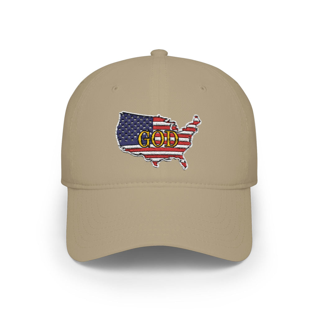 God Bless America USA Embroidered Patriotic Dad Hat – Christian Faith Low Profile Baseball Cap