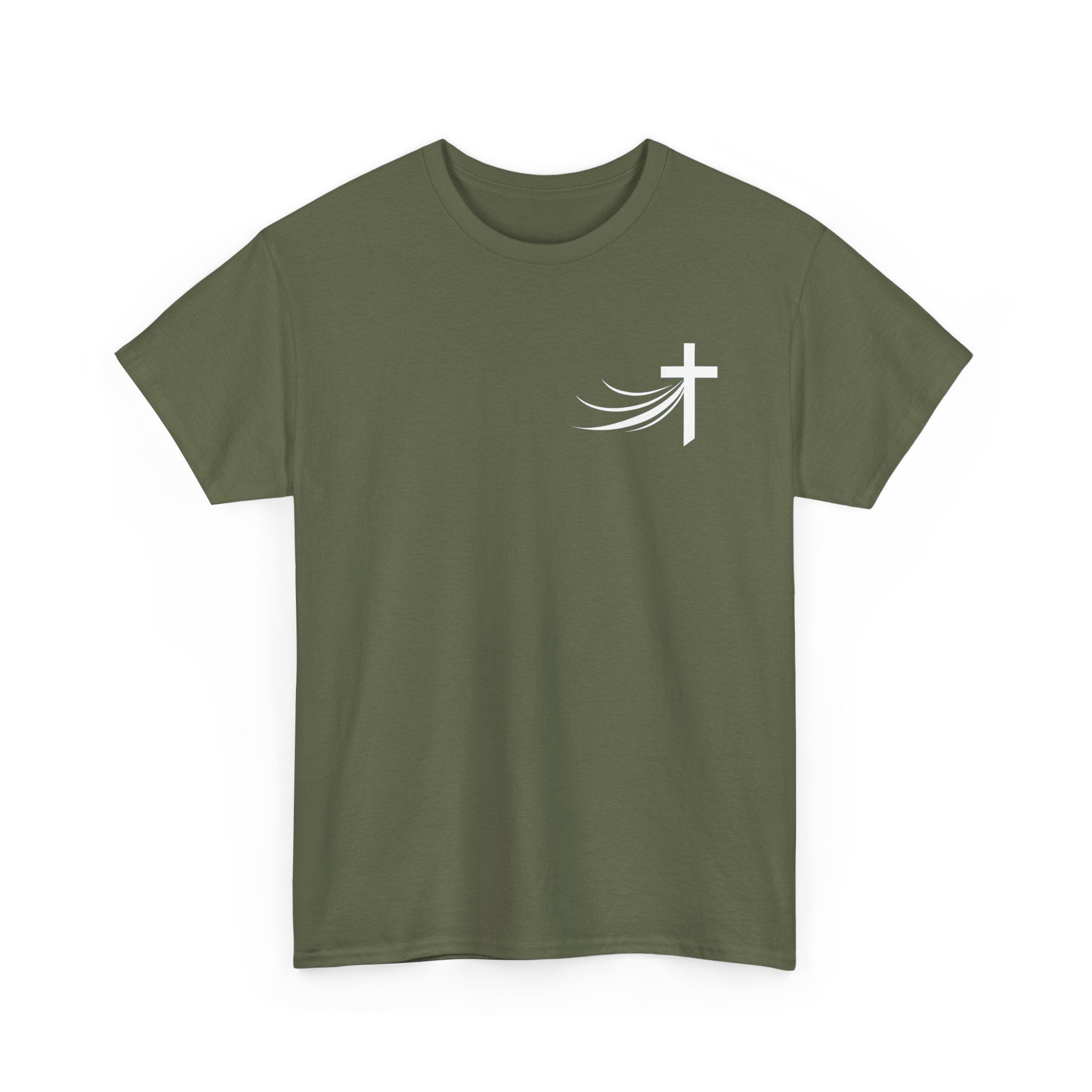 Christ Did It Christian T-Shirt – Cross & Swoosh Faith Tee