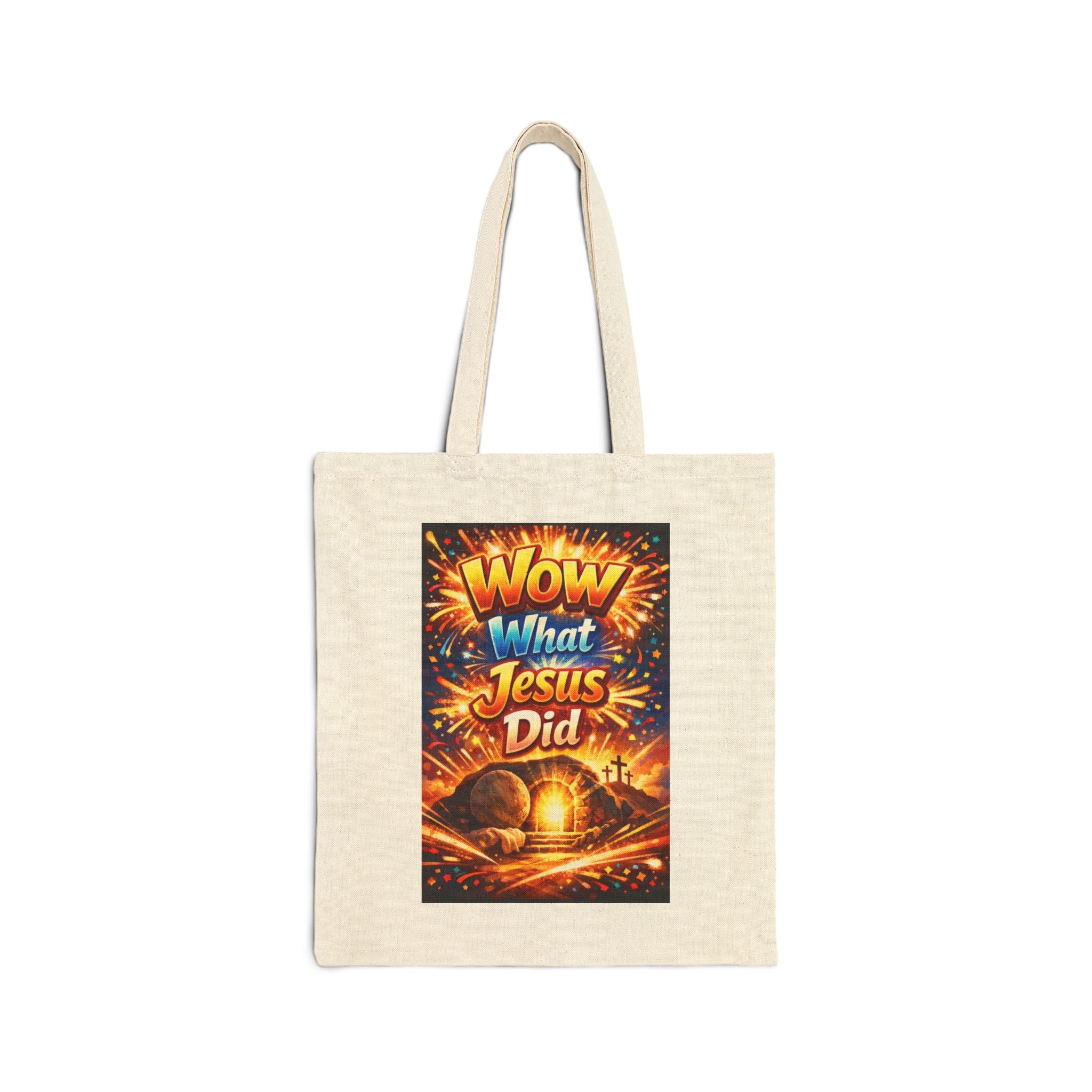 Wow What Jesus Did Christian Resurrection Tote Bag