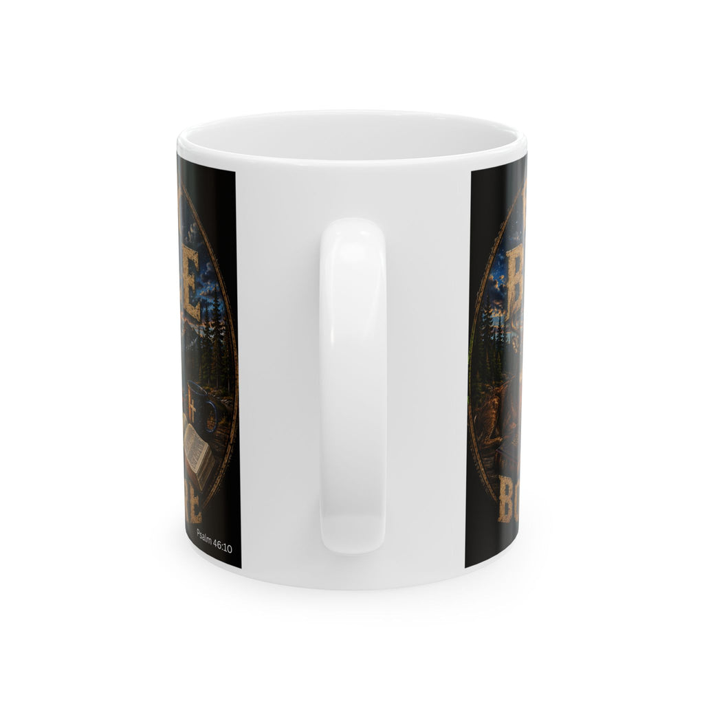 Buck Bible Bonfire Christian Coffee Mug – Faith Inspired Campfire Mug -Ceramic Mug, (11oz, 15oz)