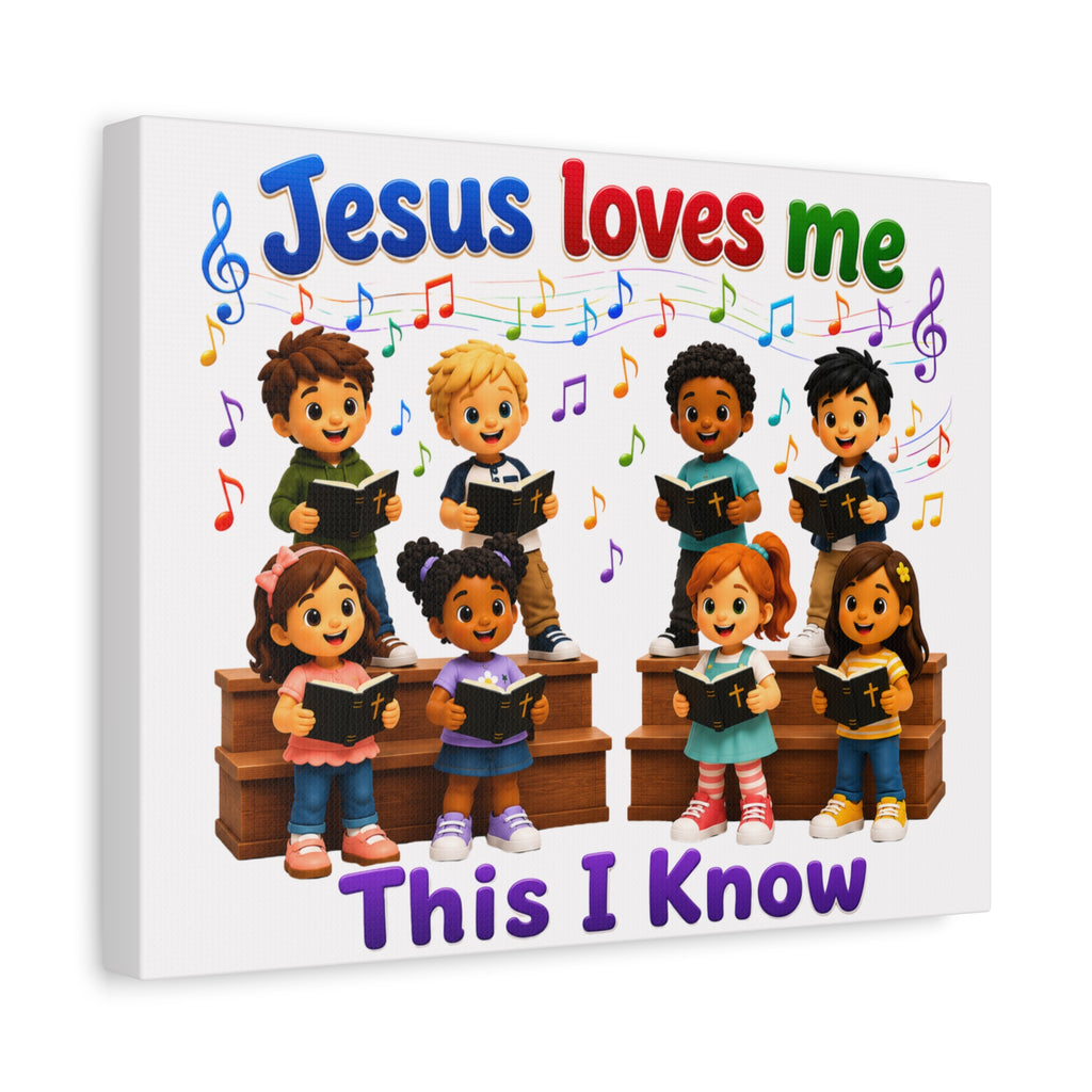 Jesus Loves Me This I Know Children's Choir Canvas Wall Art