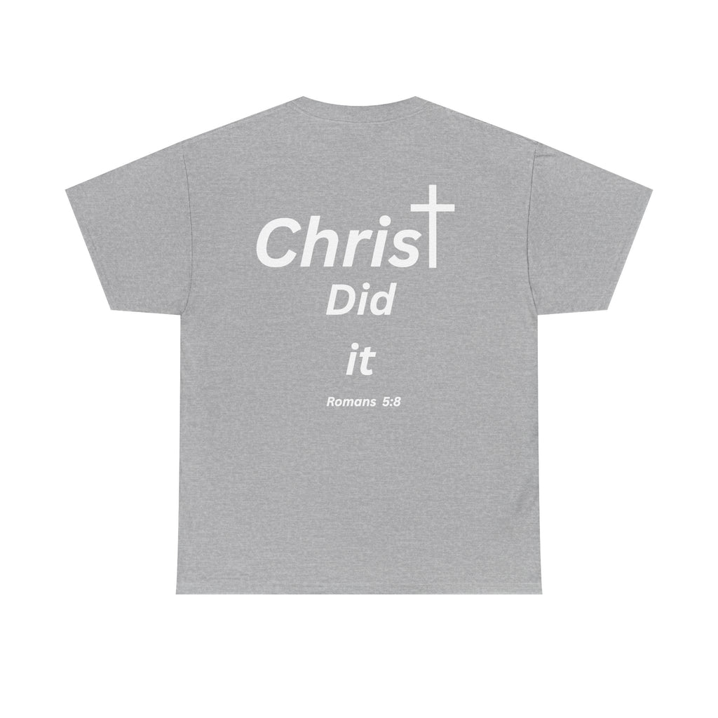 Christ Did It Christian T-Shirt – Cross & Swoosh Faith Tee