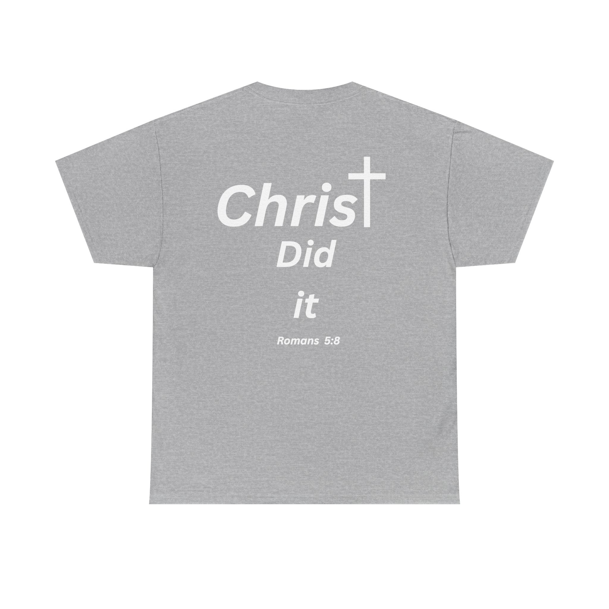 Christ Did It Christian T-Shirt – Cross & Swoosh Faith Tee