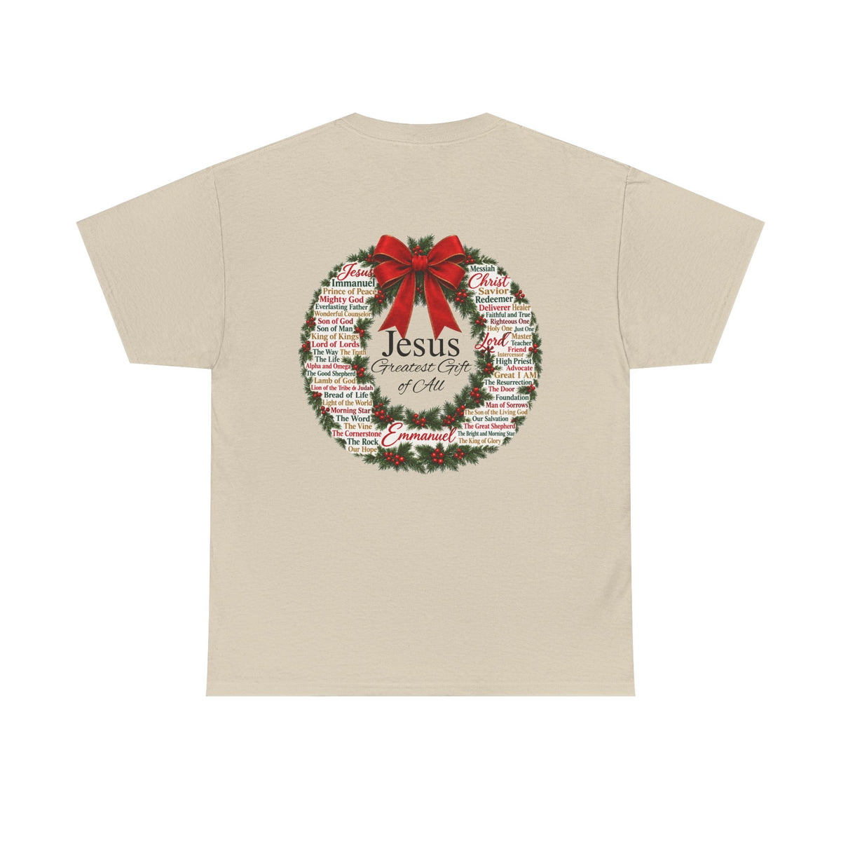 Jesus - Greatest Gift of All Christmas Wreath T-Shirt