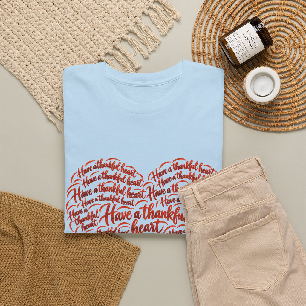 Have a Thankful Heart Christian Short Sleeve T-Shirt – 1 Thessalonians 5:18-Unisex Heavy Cotton Tee