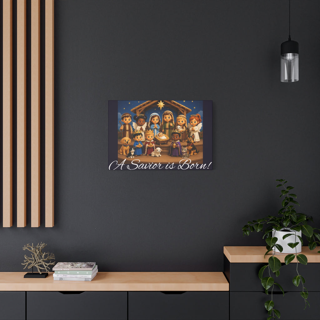 A Savior Is Born Nativity Christmas Wall Art