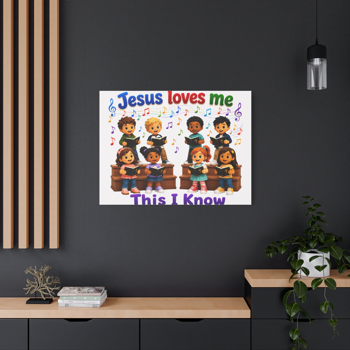 Jesus Loves Me This I Know Children's Choir Canvas Wall Art