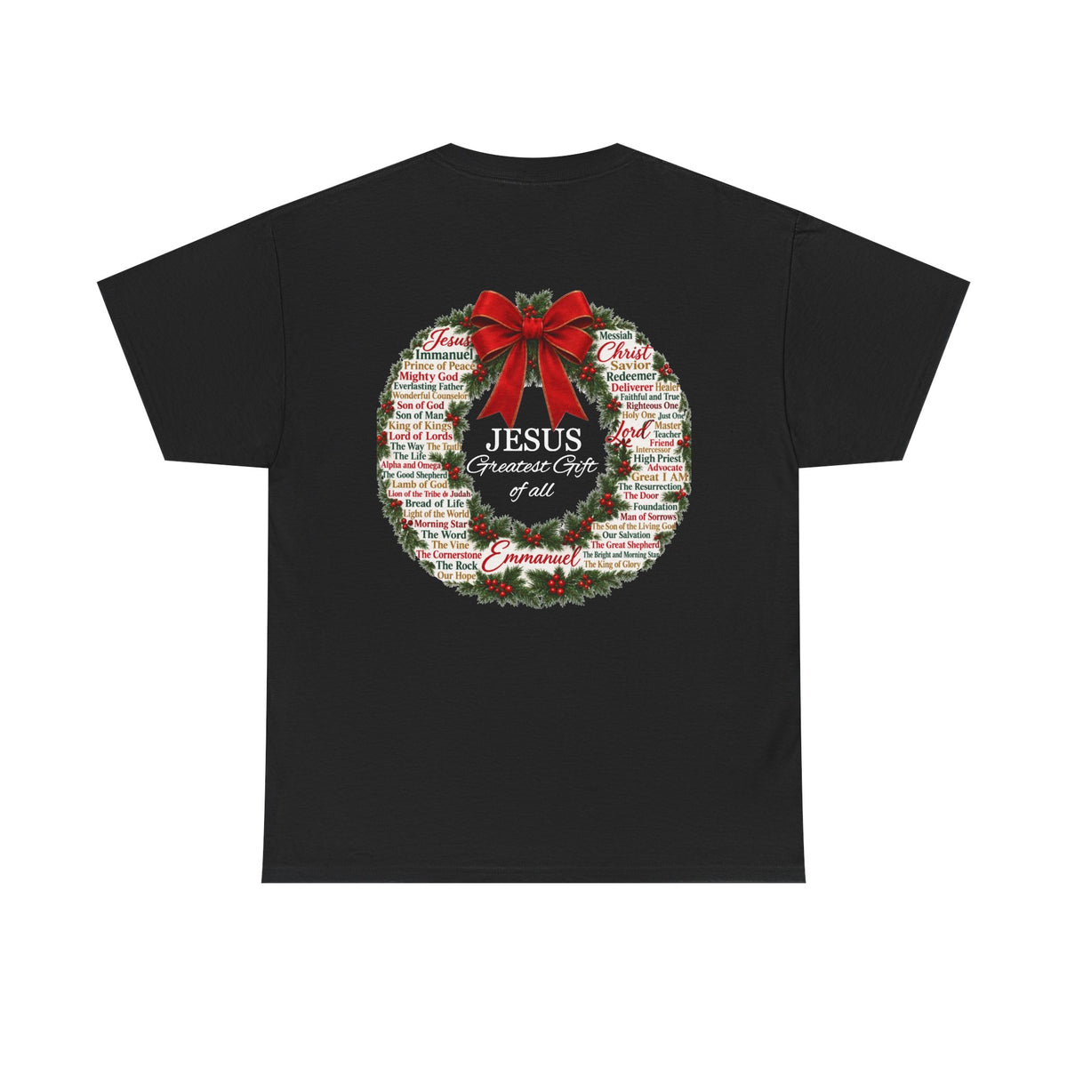Jesus - Greatest Gift of All Christmas Wreath T-Shirt