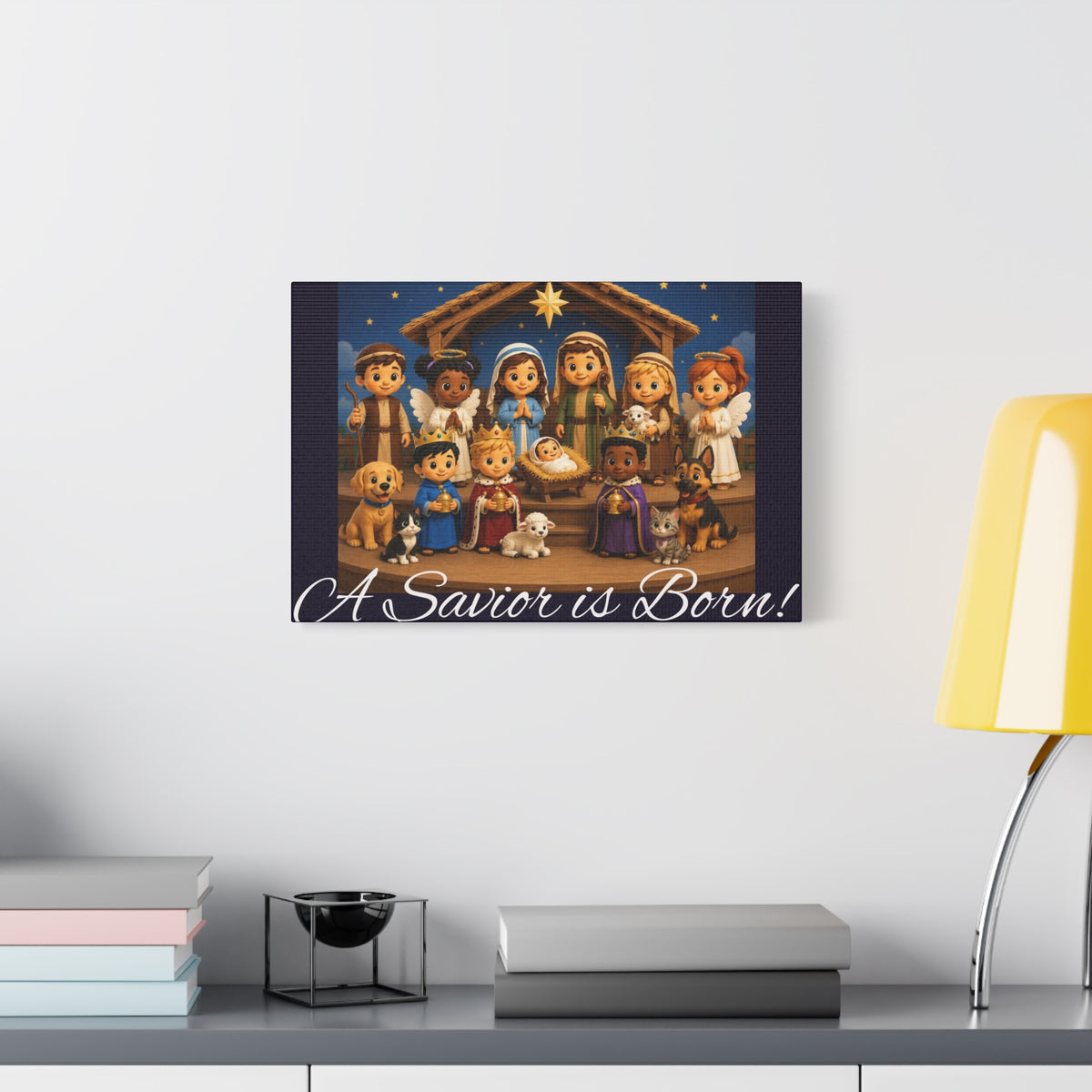 A Savior Is Born Nativity Christmas Wall Art