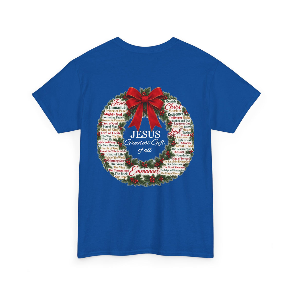 Jesus - Greatest Gift of All Christmas Wreath T-Shirt