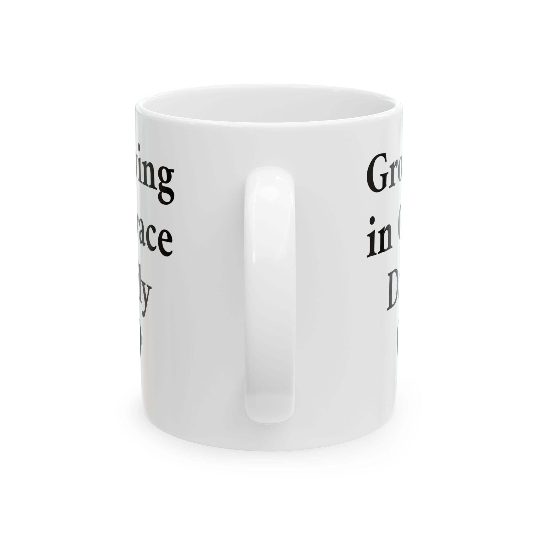 Growing in Grace Daily Christian – Faith-Inspired Ceramic Mug, (11oz, 15oz)