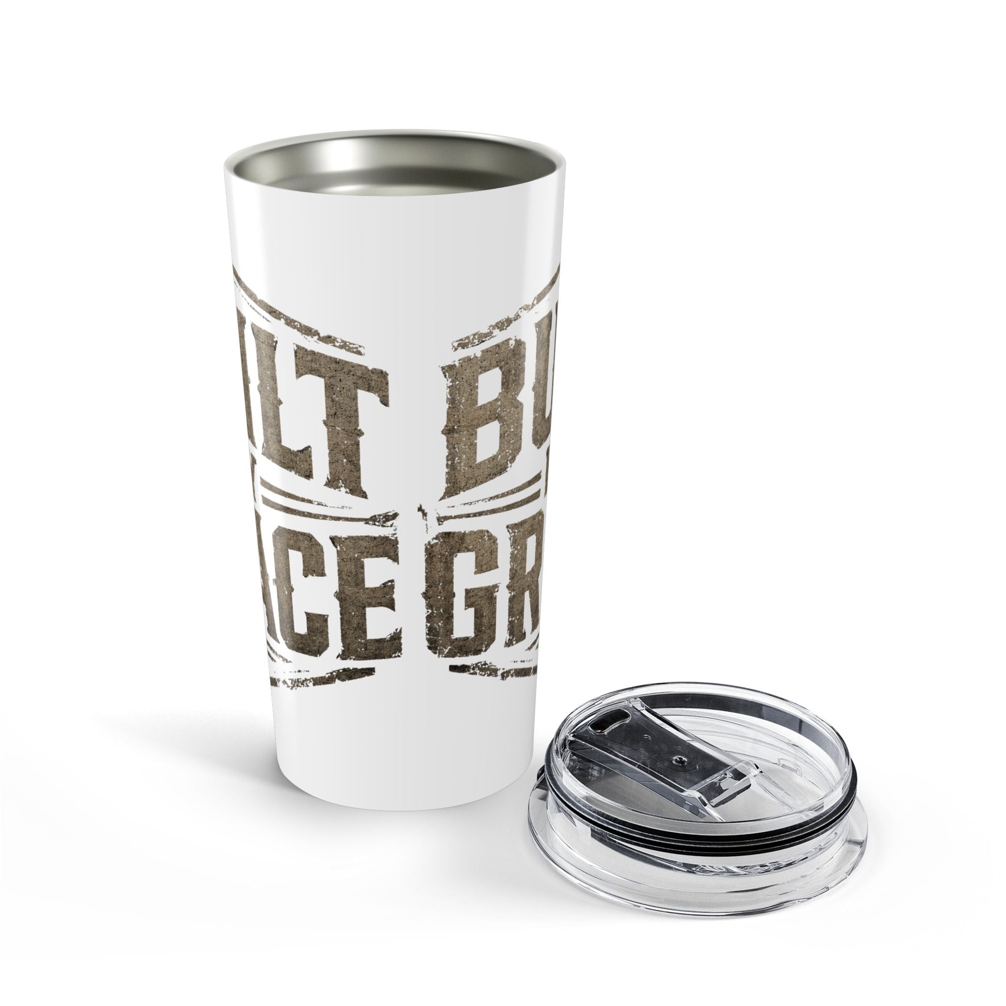 Built By Grace 20oz Christian Tumbler – Faith Based Stainless Steel Travel Tumbler 20oz