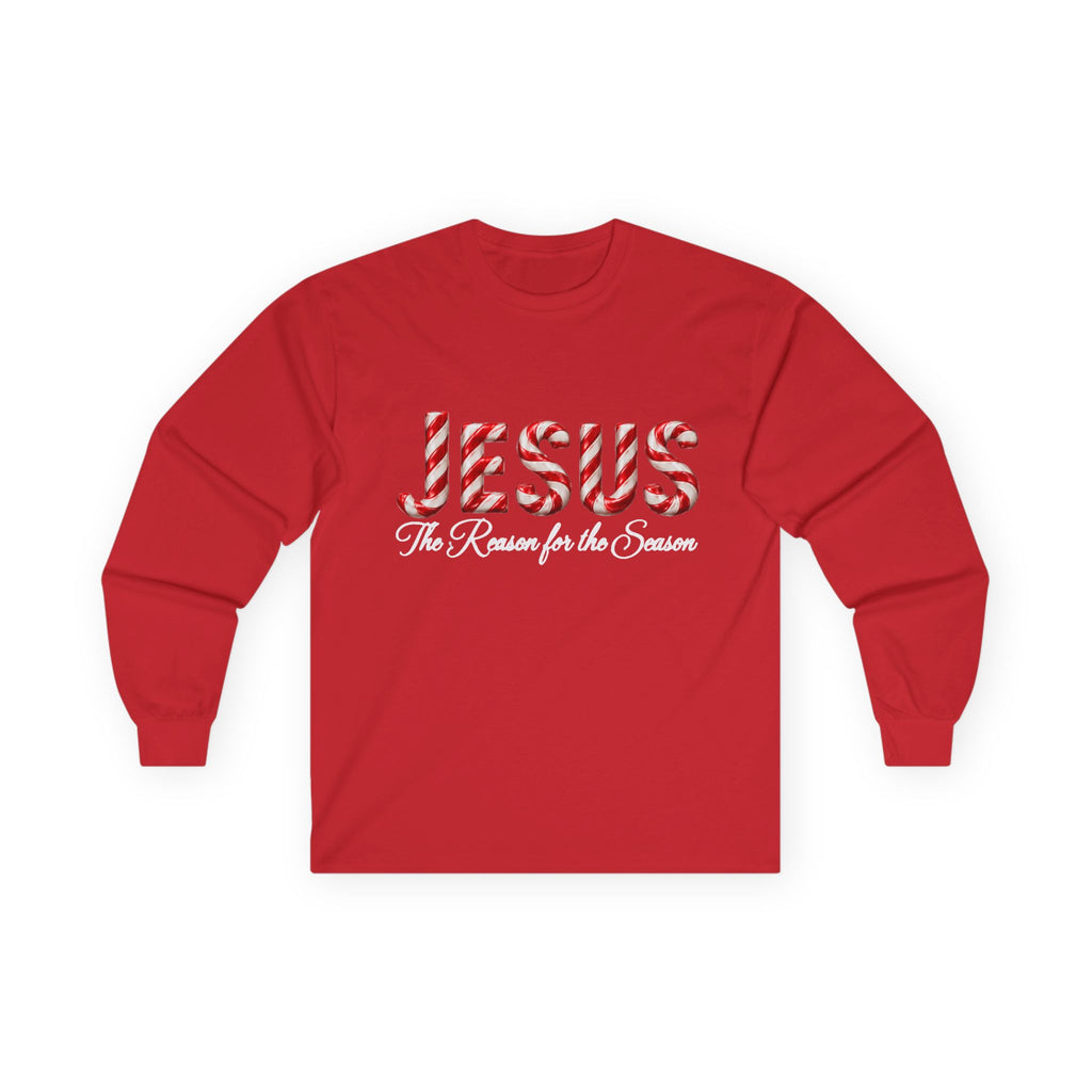 Jesus – The Reason for the Season Christmas Long Sleeve Shirt -Unisex Ultra Cotton Long Sleeve Tee