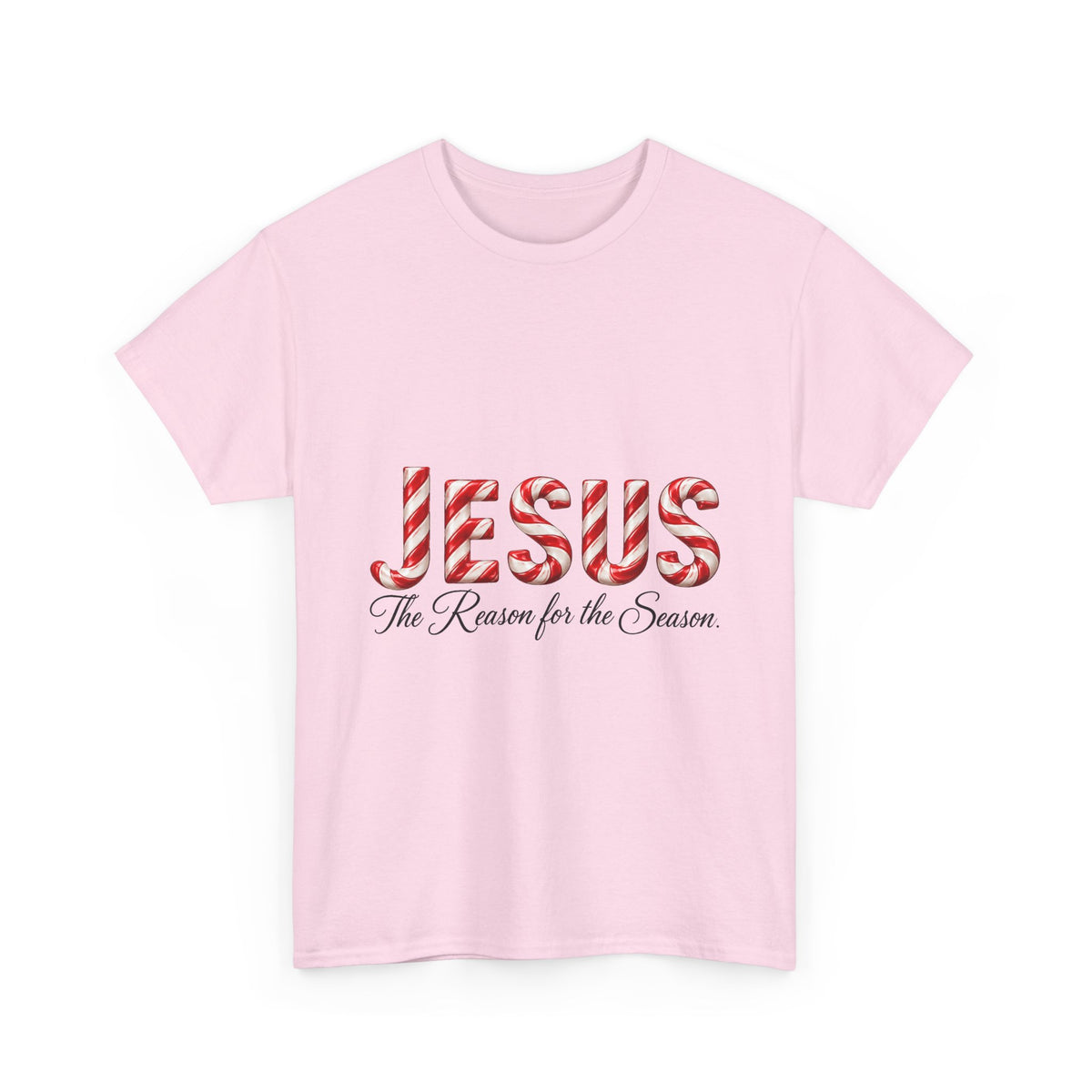 Jesus – The Reason for the Season Christmas T-Shirt | Christian Holiday Unisex Heavy Cotton Tee