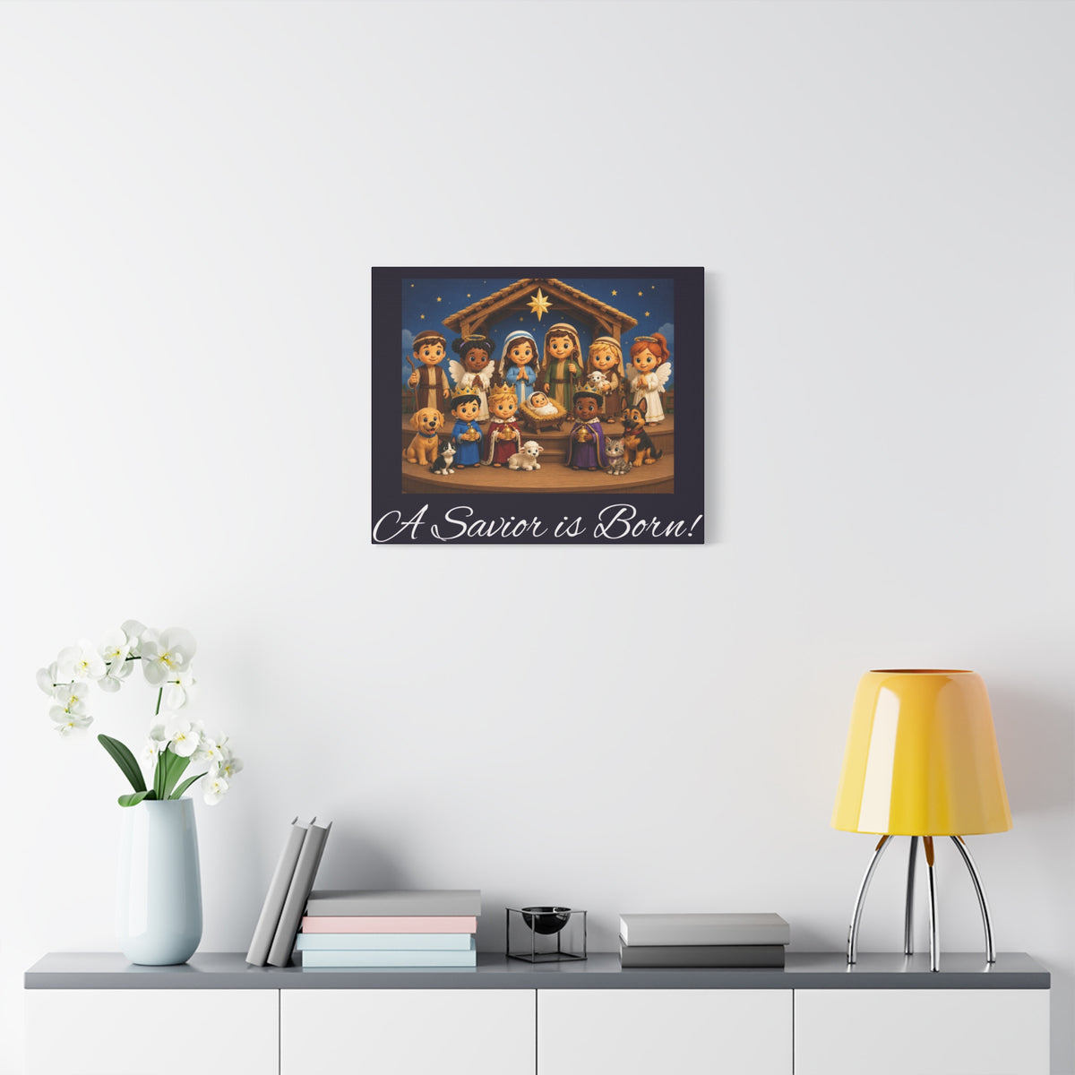 A Savior Is Born Nativity Christmas Wall Art