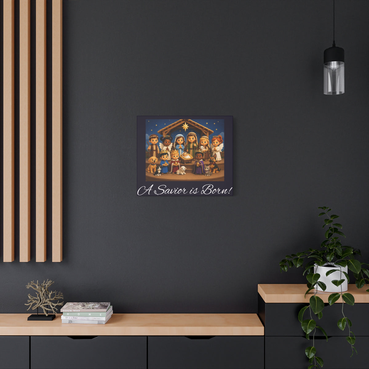 A Savior Is Born Nativity Christmas Wall Art