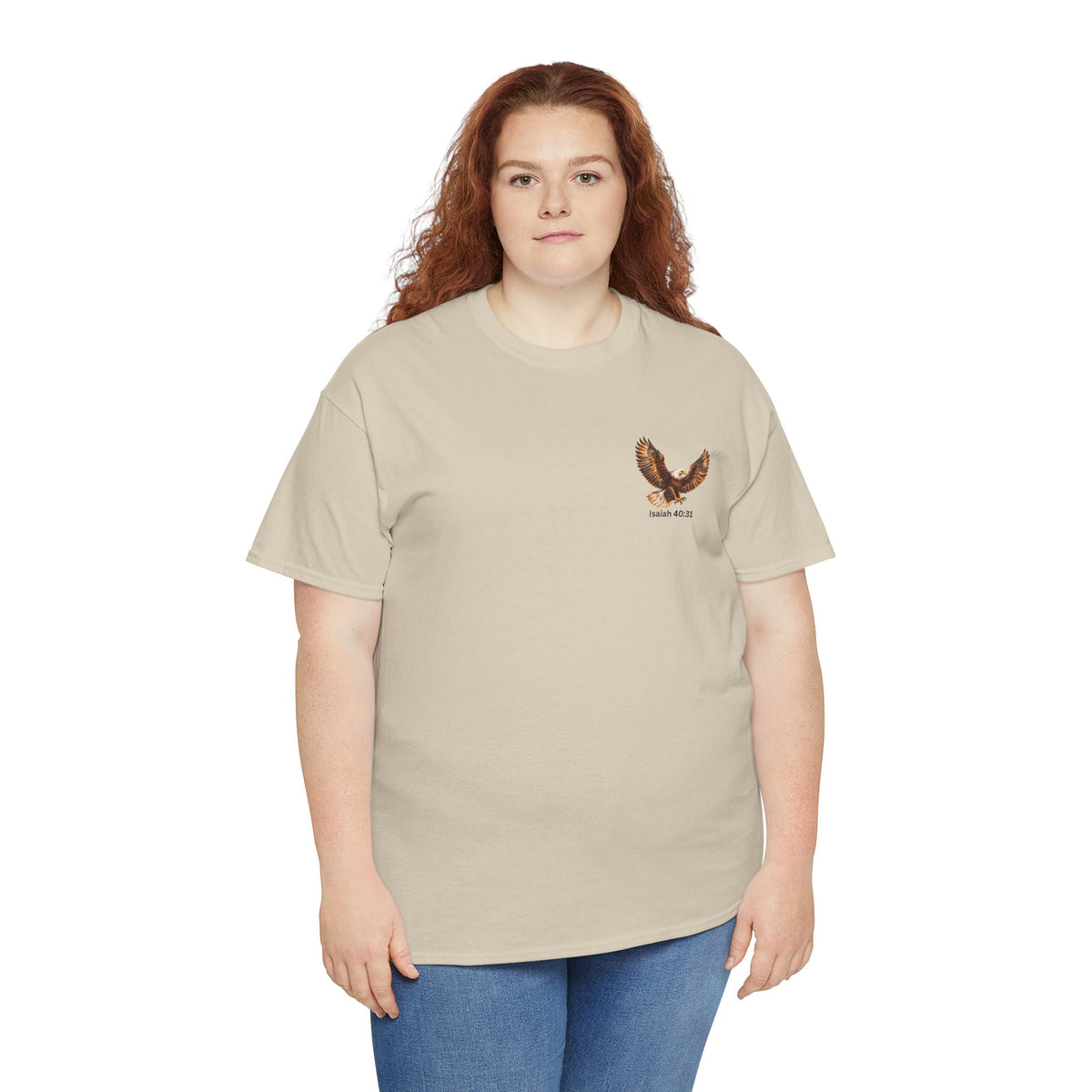 Rise Up on Wings Like Eagles – Isaiah 40:31 Christian Faith T-Shirt-Unisex Heavy Cotton Tee