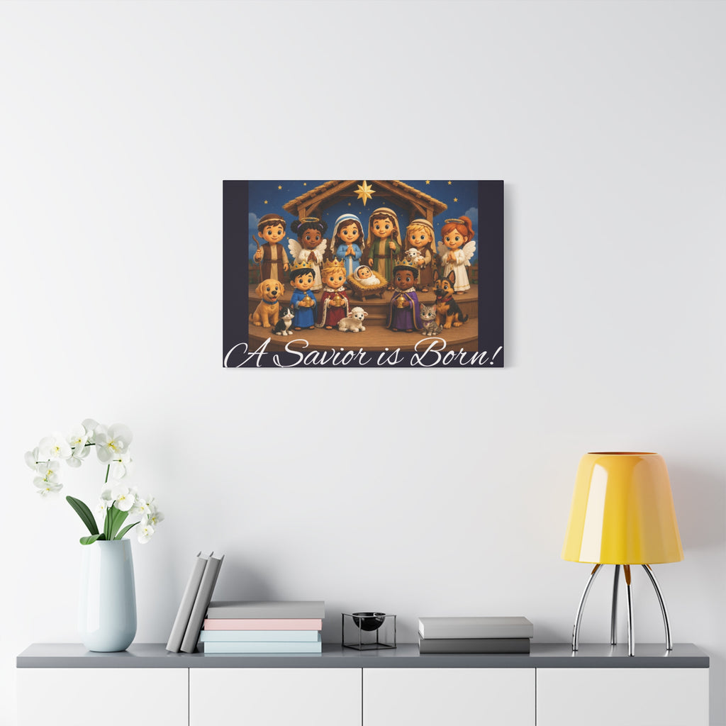 A Savior Is Born Nativity Christmas Wall Art