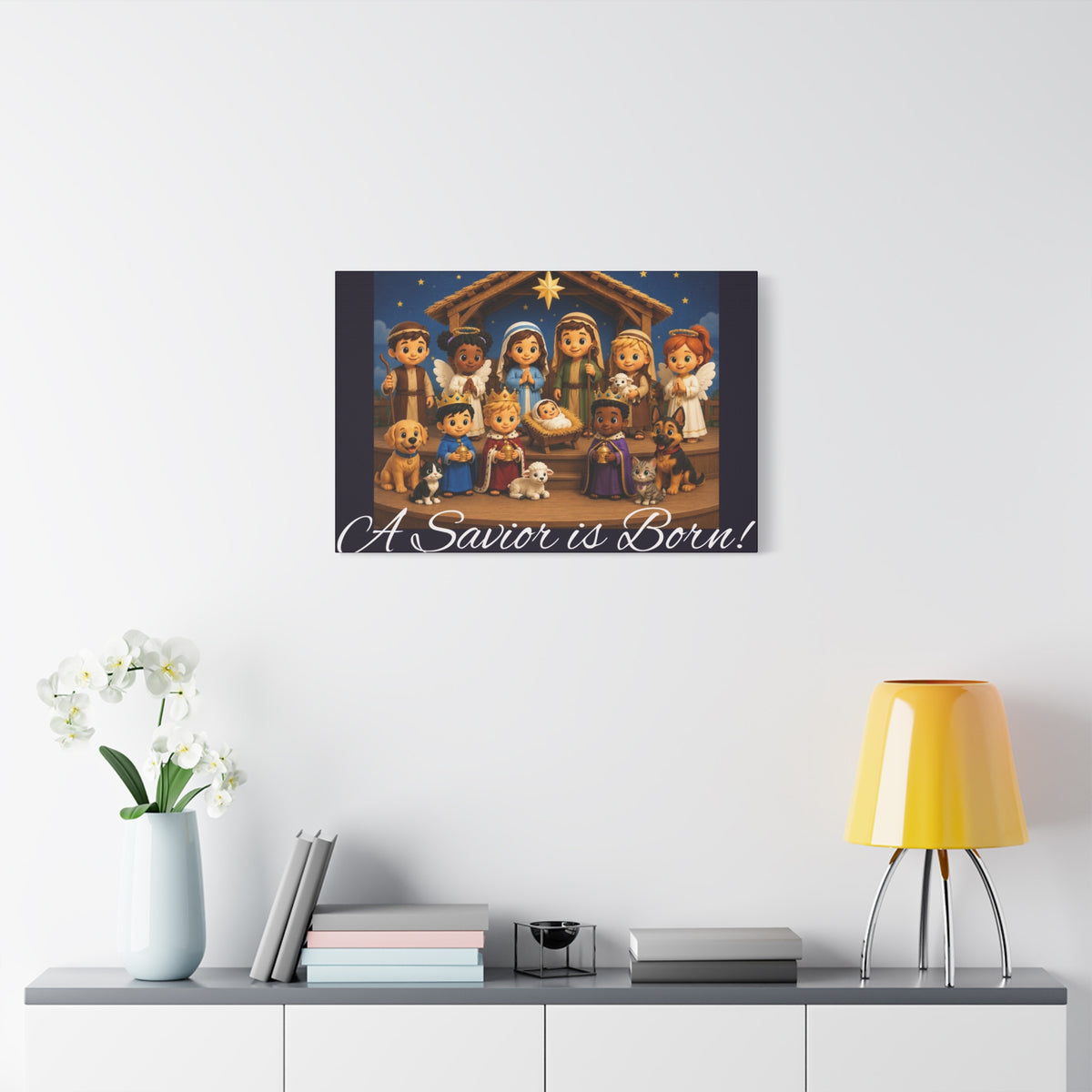 A Savior Is Born Nativity Christmas Wall Art