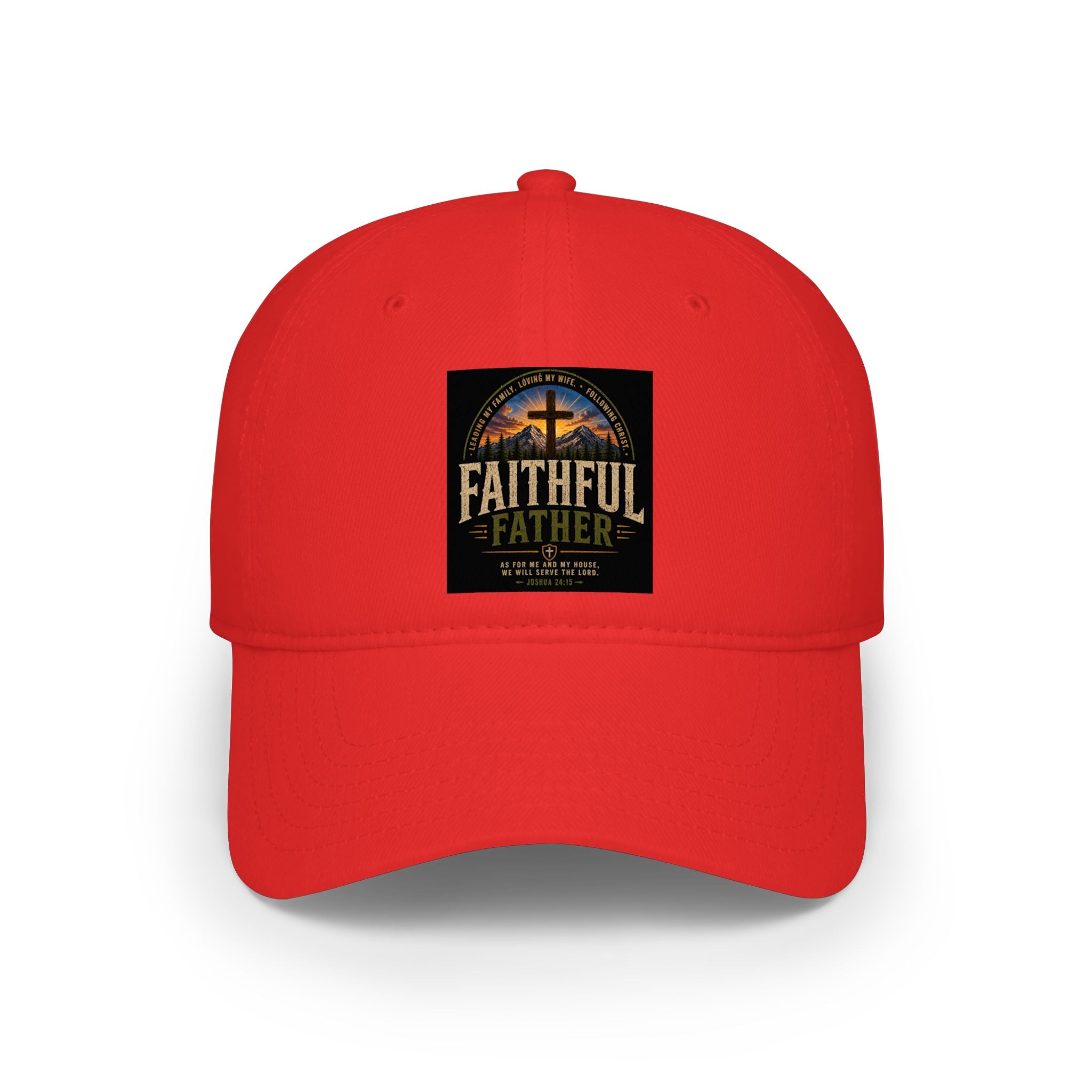 Faithful Father Christian Baseball Cap – Inspirational Dad Hat – Faith Based Low Profile Baseball Cap