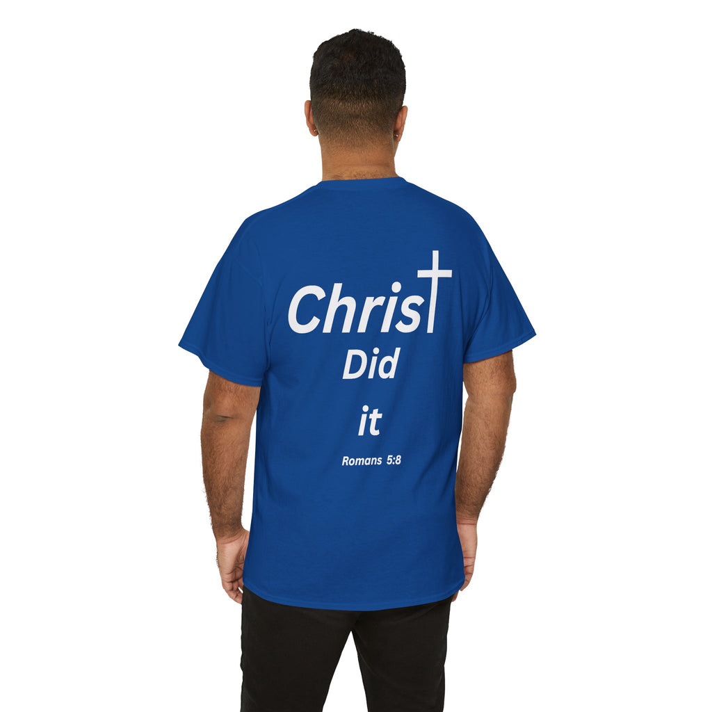 Christ Did It Christian T-Shirt – Cross & Swoosh Faith Tee