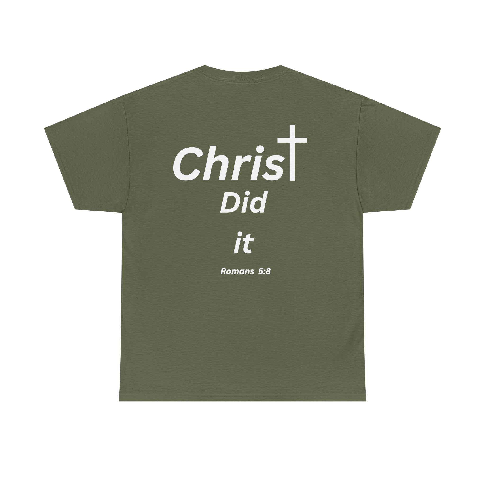 Christ Did It Christian T-Shirt – Cross & Swoosh Faith Tee