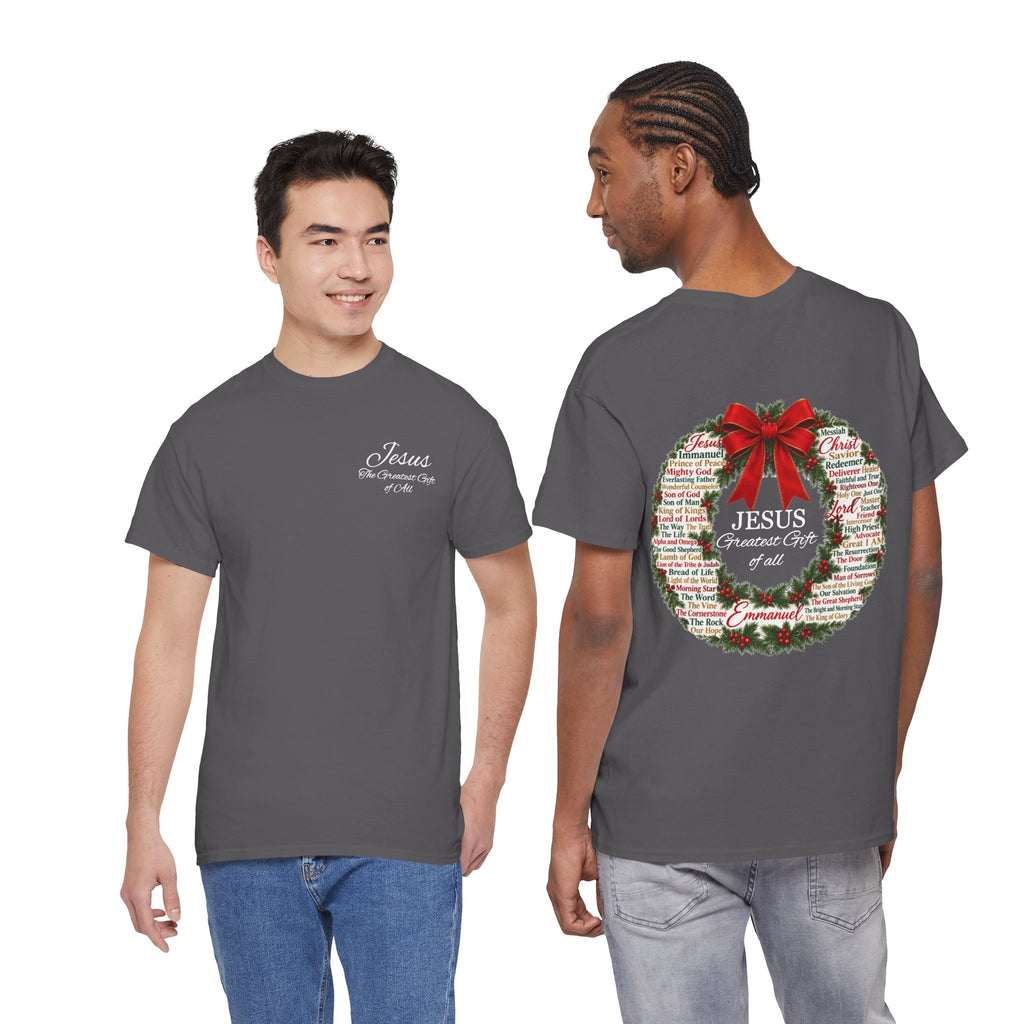 Jesus - Greatest Gift of All Christmas Wreath T-Shirt