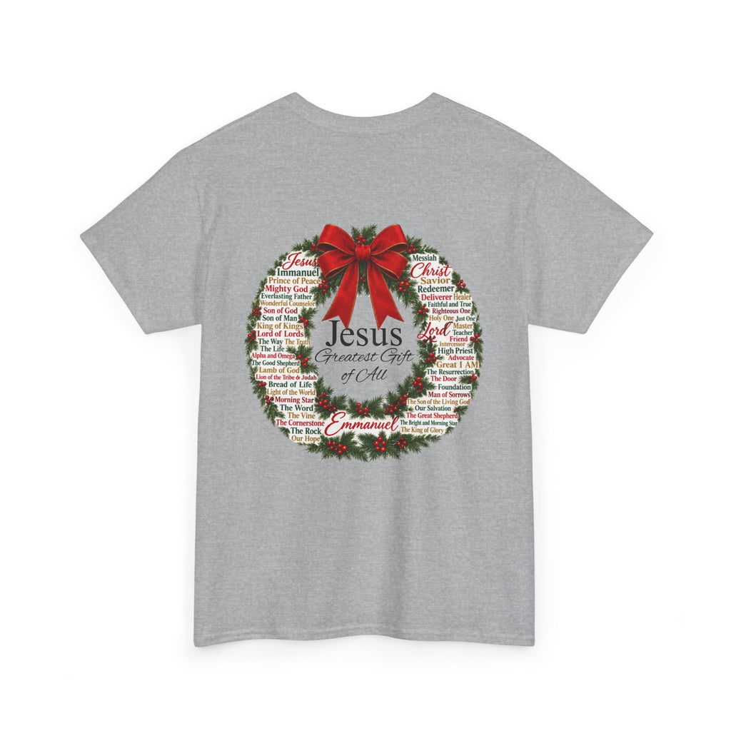 Jesus - Greatest Gift of All Christmas Wreath T-Shirt