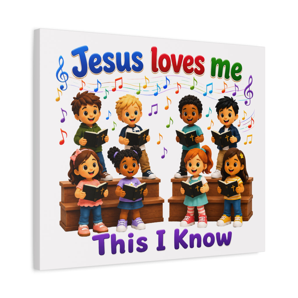 Jesus Loves Me This I Know Children's Choir Canvas Wall Art