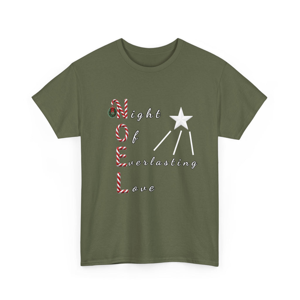Noel – Night of Everlasting Love | Christian Christmas Heavy Cotton T-Shirt