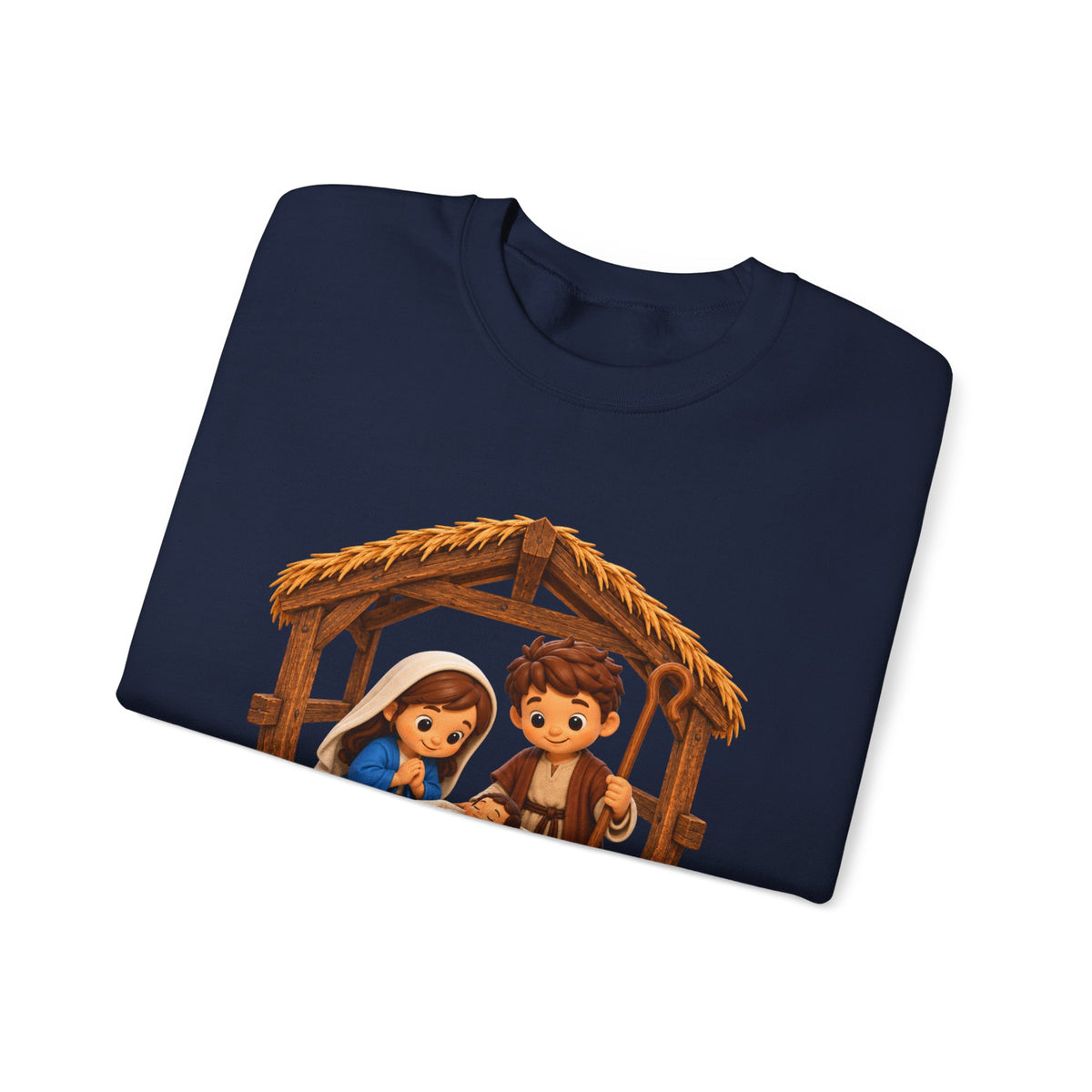 A Savior Is Born Nativity Christmas Heavy Blend™ Crewneck Sweatshirt