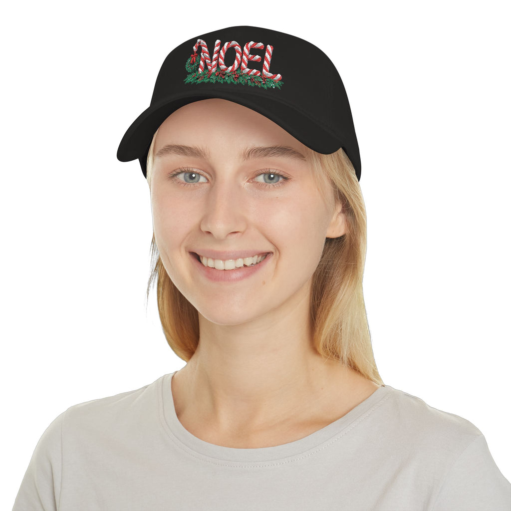 Noel Candy Cane Embroidered Christmas Hat – Festive Holiday Cap for Winter Gatherings Low Profile Baseball Cap