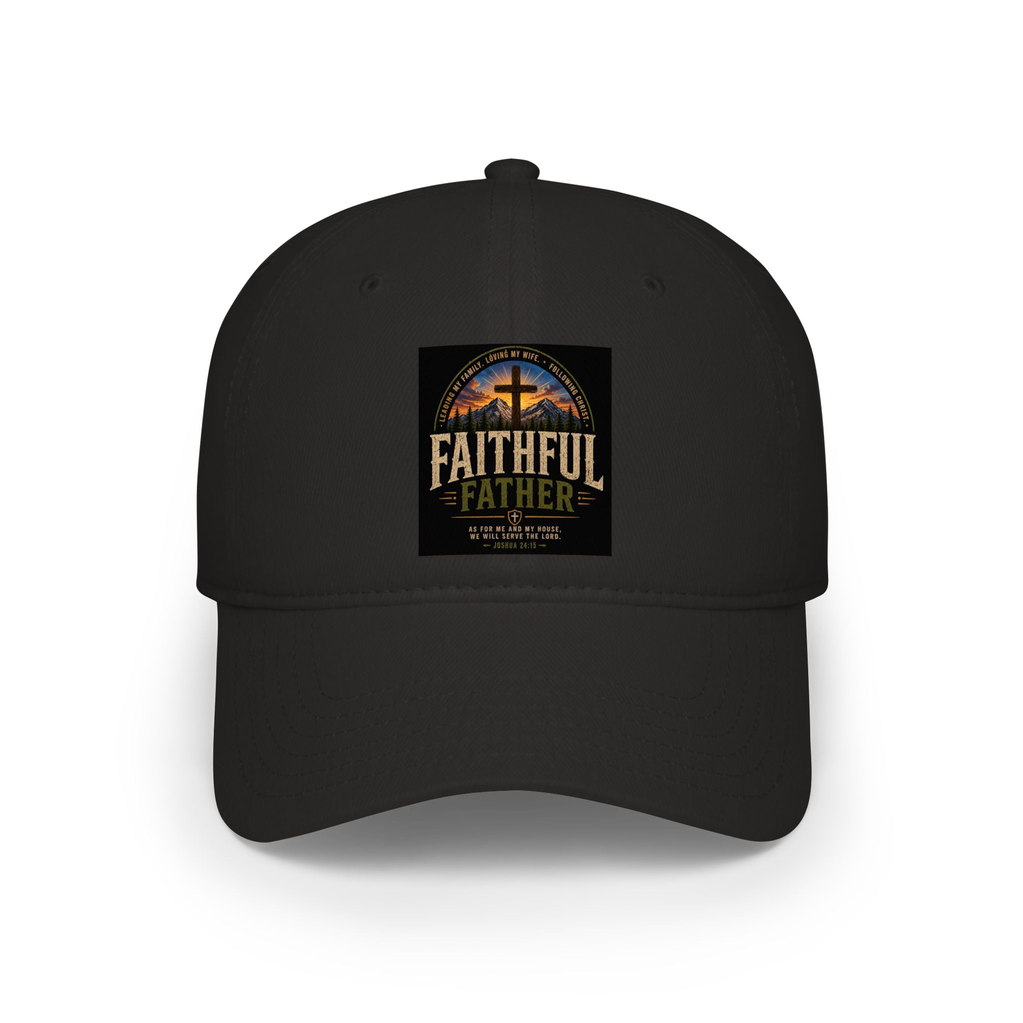 Faithful Father Christian Baseball Cap – Inspirational Dad Hat – Faith Based Low Profile Baseball Cap