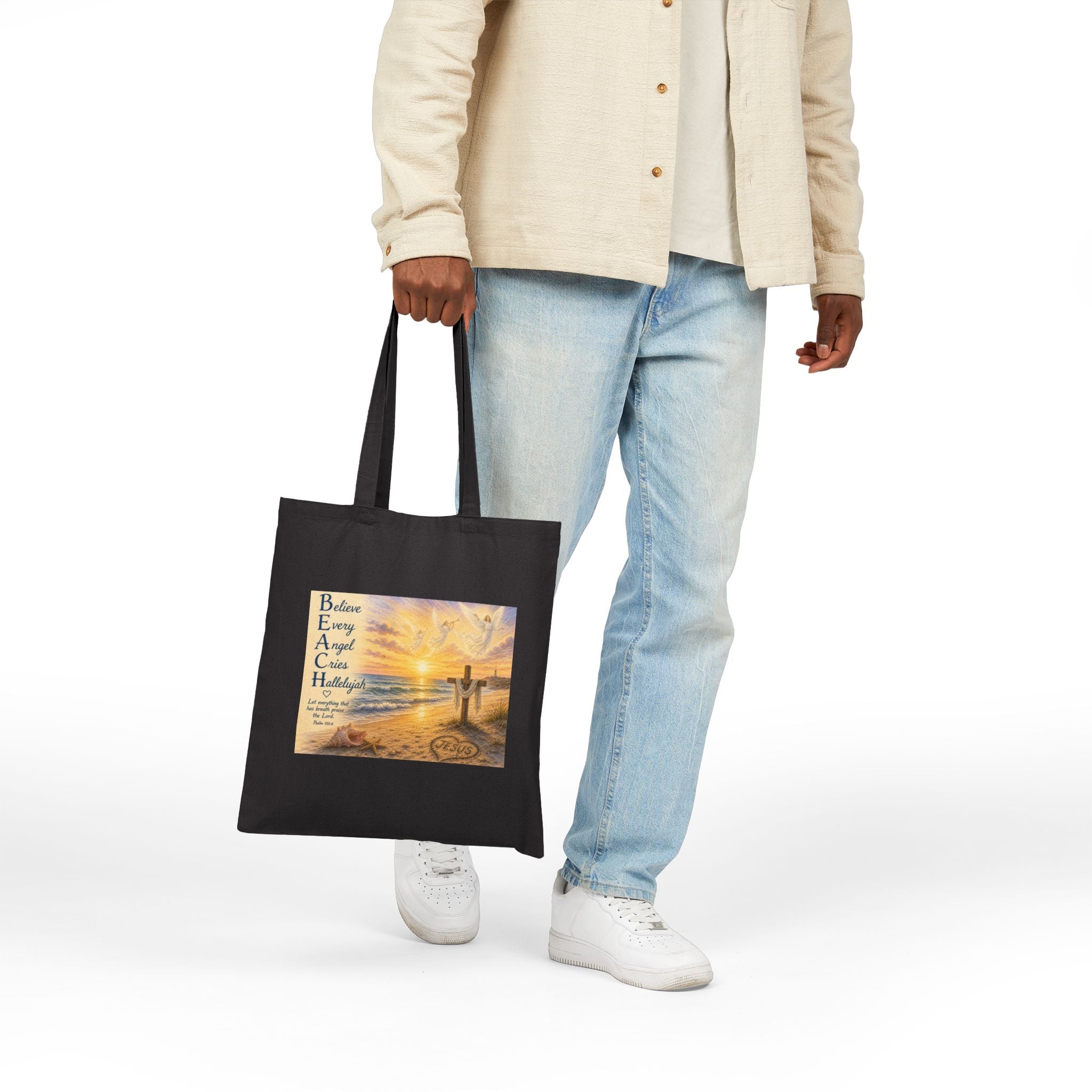 Beach Cotton Canvas Tote Bag