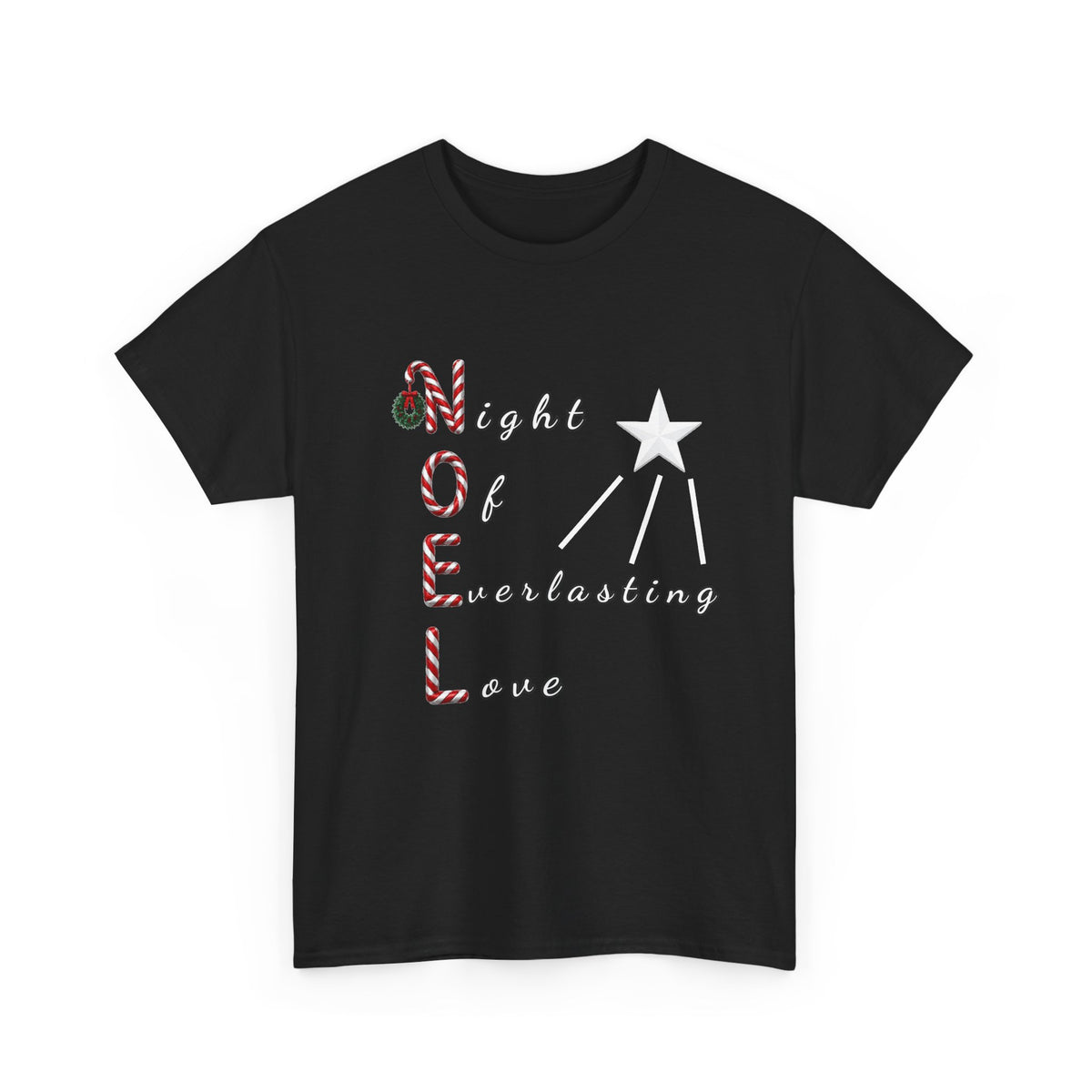 Noel – Night of Everlasting Love | Christian Christmas Heavy Cotton T-Shirt